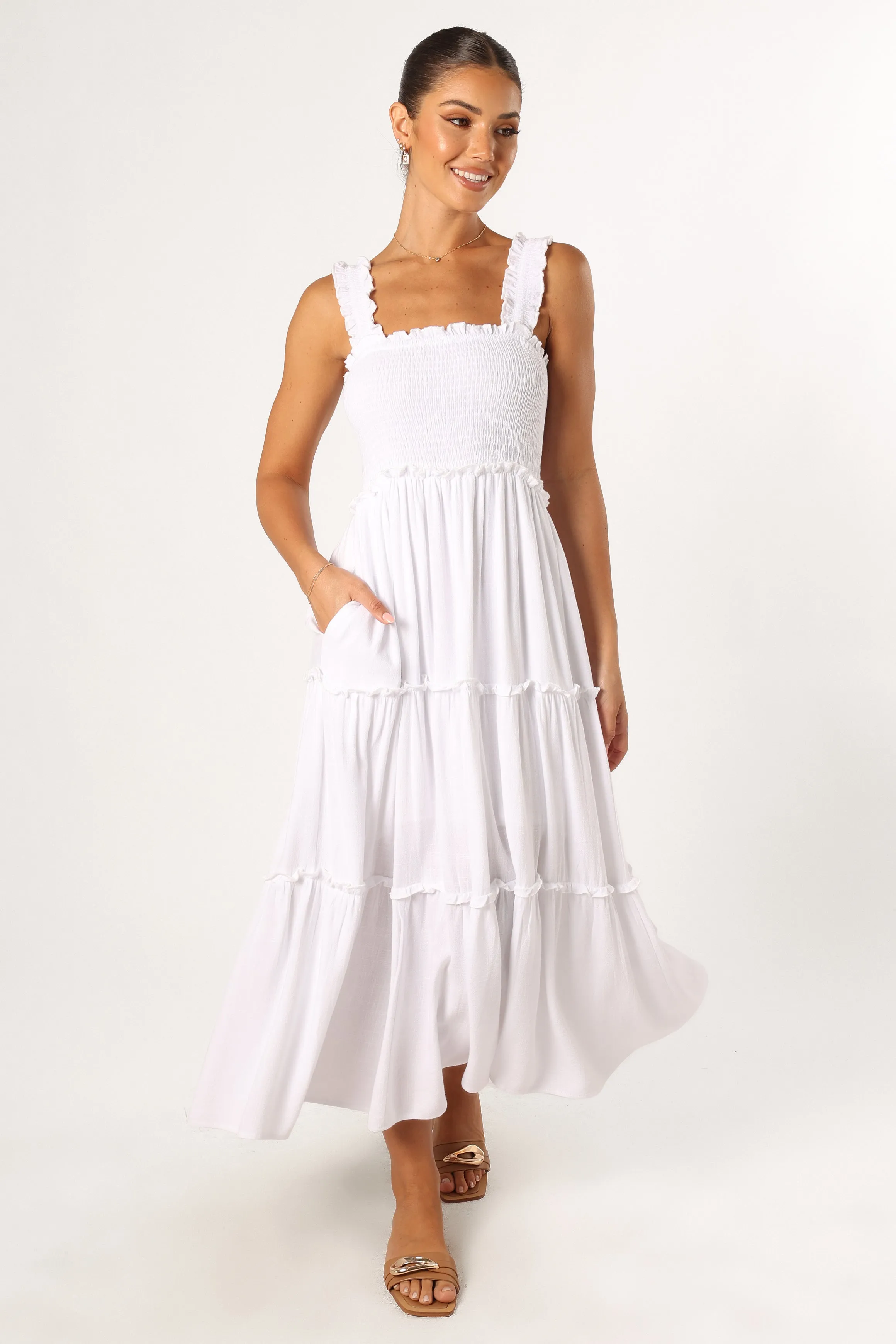 Serafina Maxi Dress - White sold by Petal & Pup product image thumbnail 3
