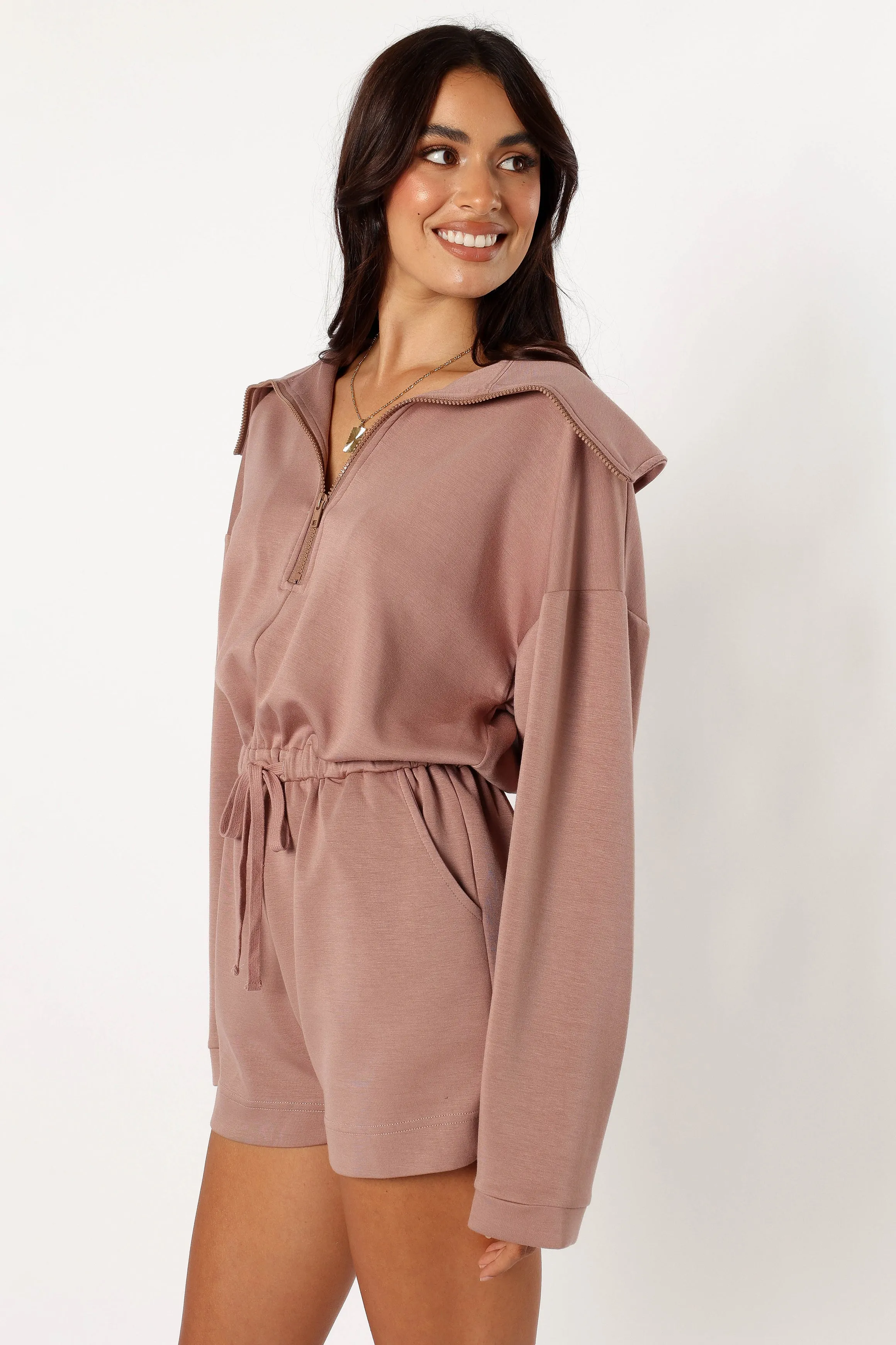 Peri Sweater Romper - Mocha sold by Petal & Pup product image thumbnail 4