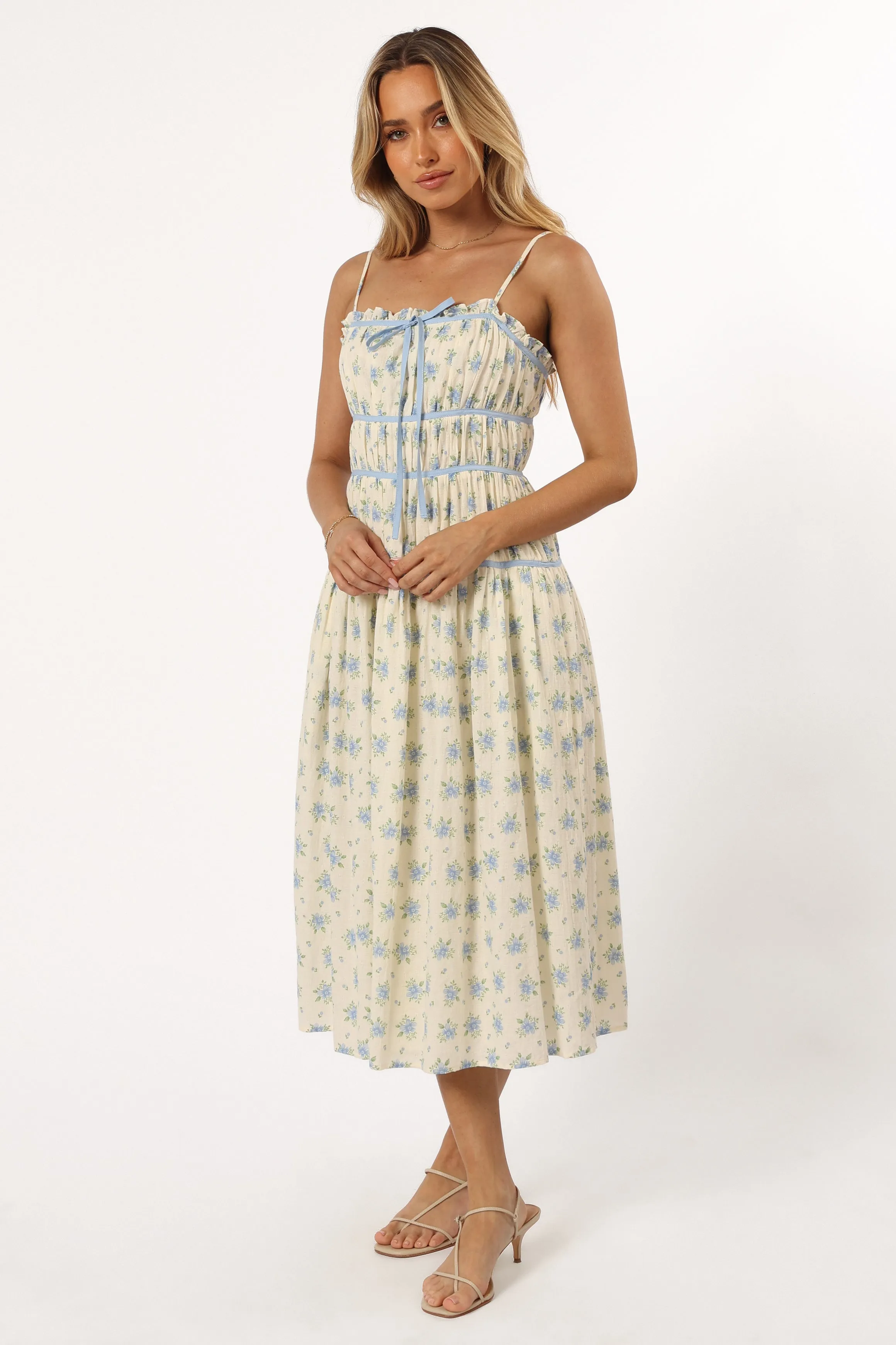 Felicity Midi Dress - Ivory Blue sold by Petal & Pup product image thumbnail 3