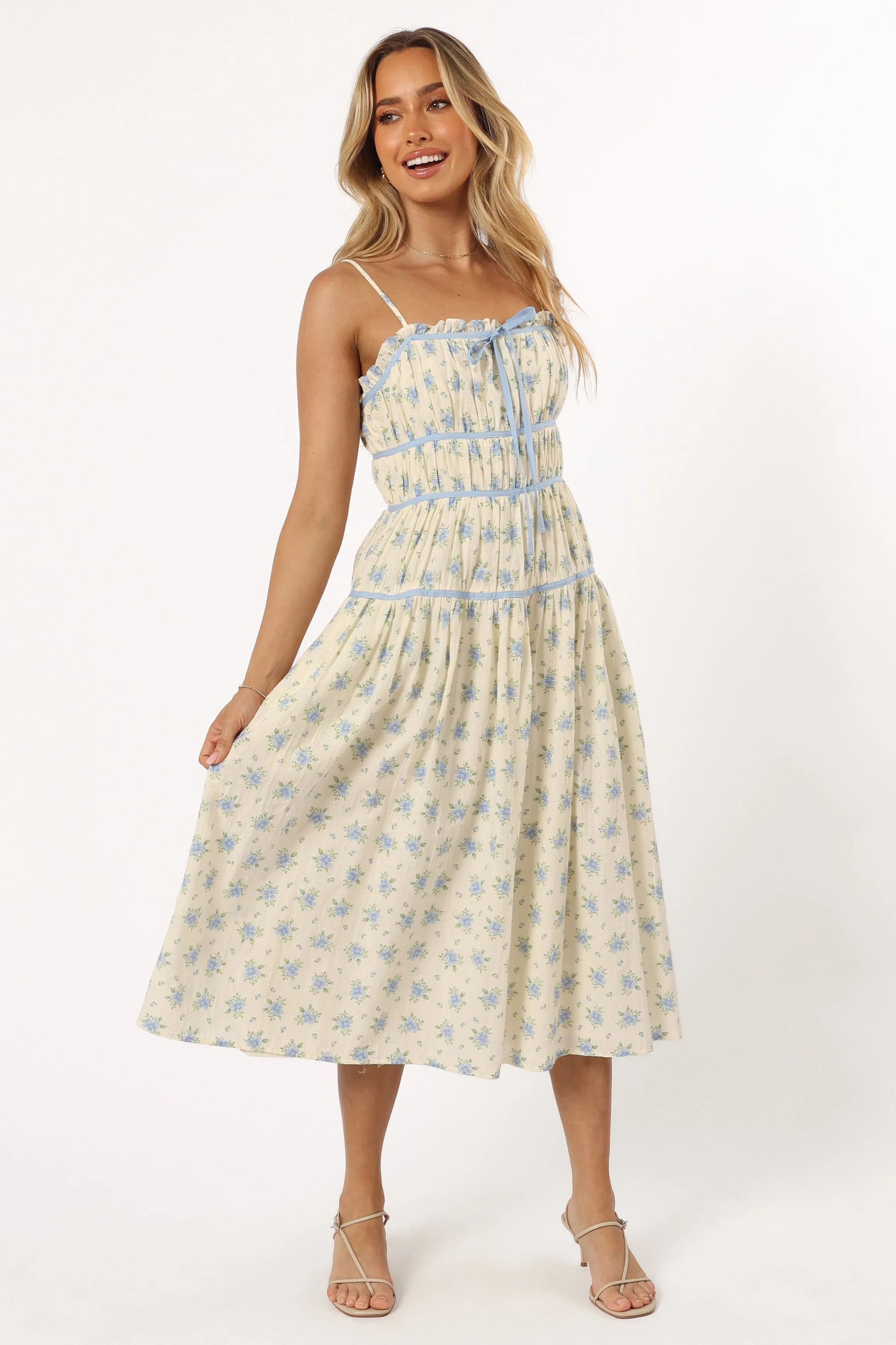 Felicity Midi Dress - Ivory Blue sold by Petal & Pup product image thumbnail 2