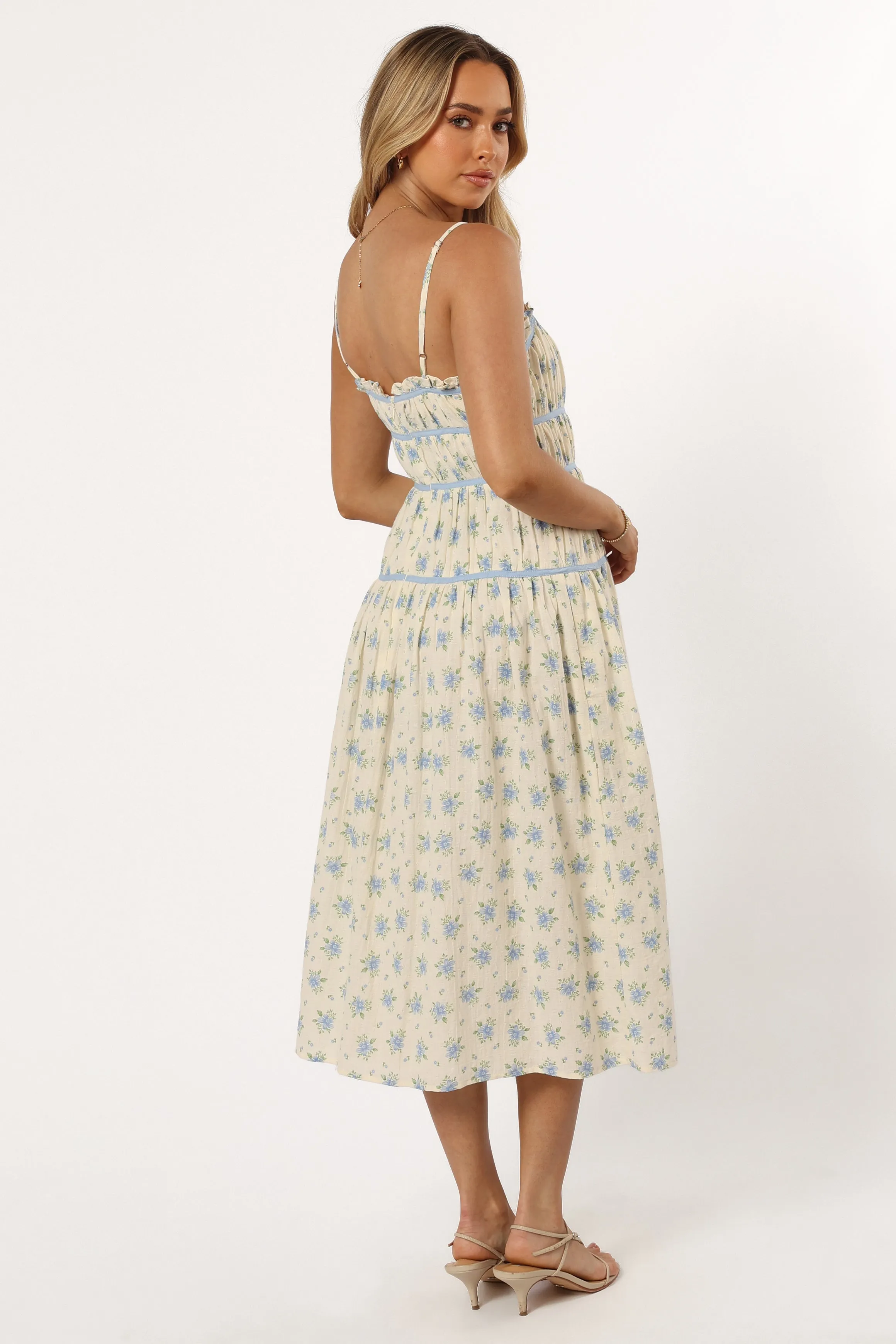 Felicity Midi Dress - Ivory Blue sold by Petal & Pup product image thumbnail 4