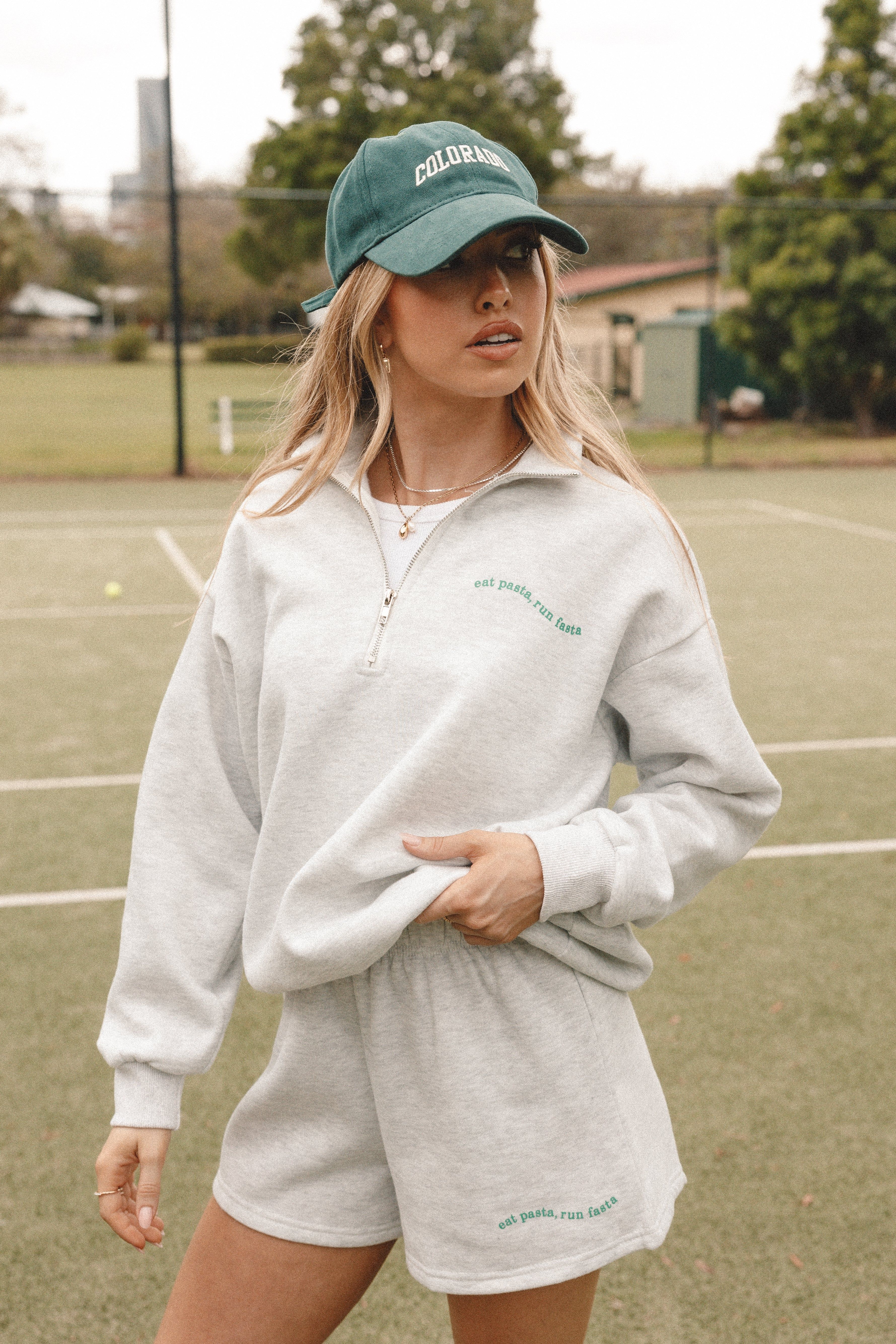 Cherry Zip Track Set - Grey sold by Petal & Pup