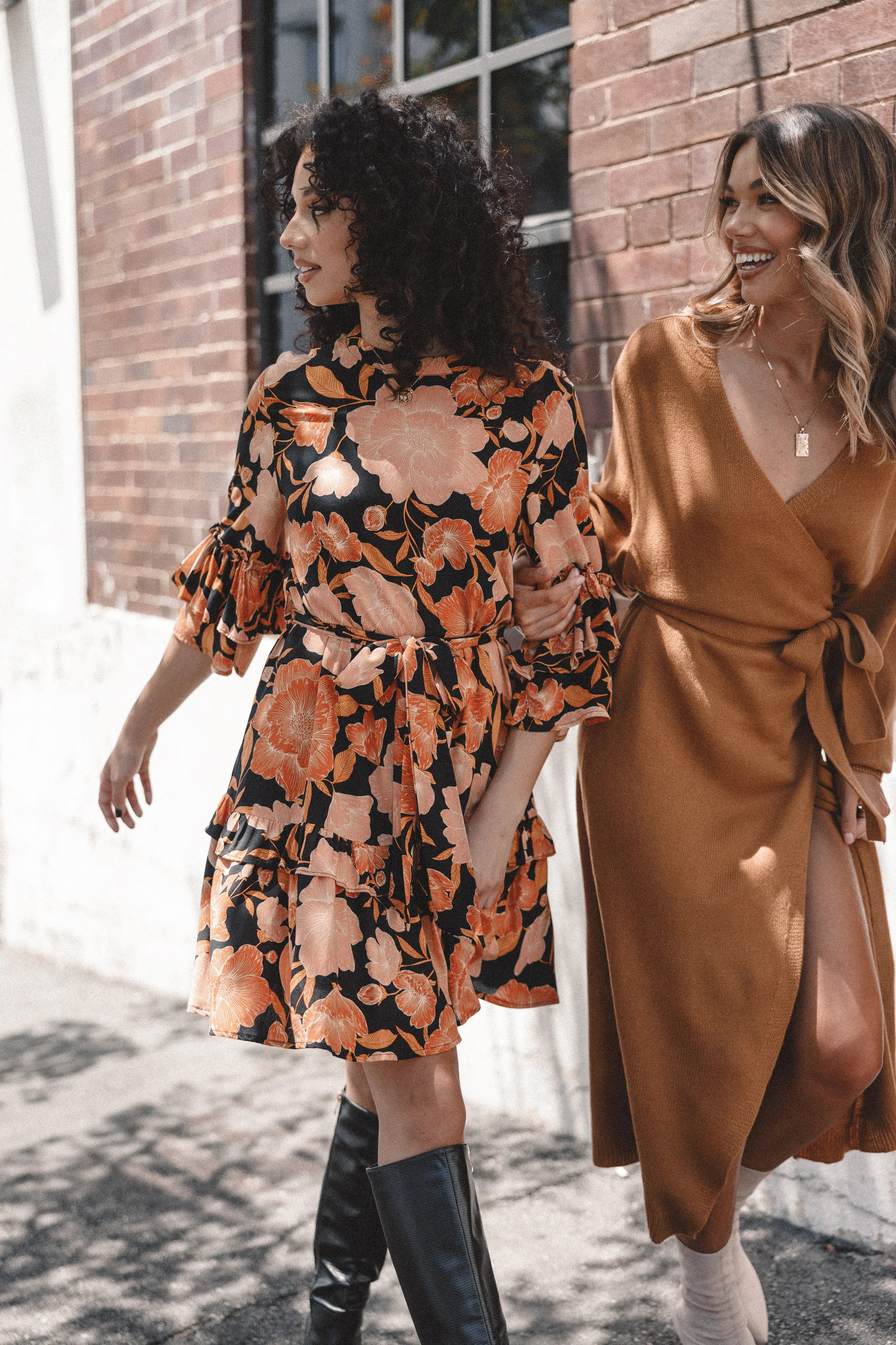 Peta Dress - Black Tan Floral sold by Petal & Pup product image thumbnail 2