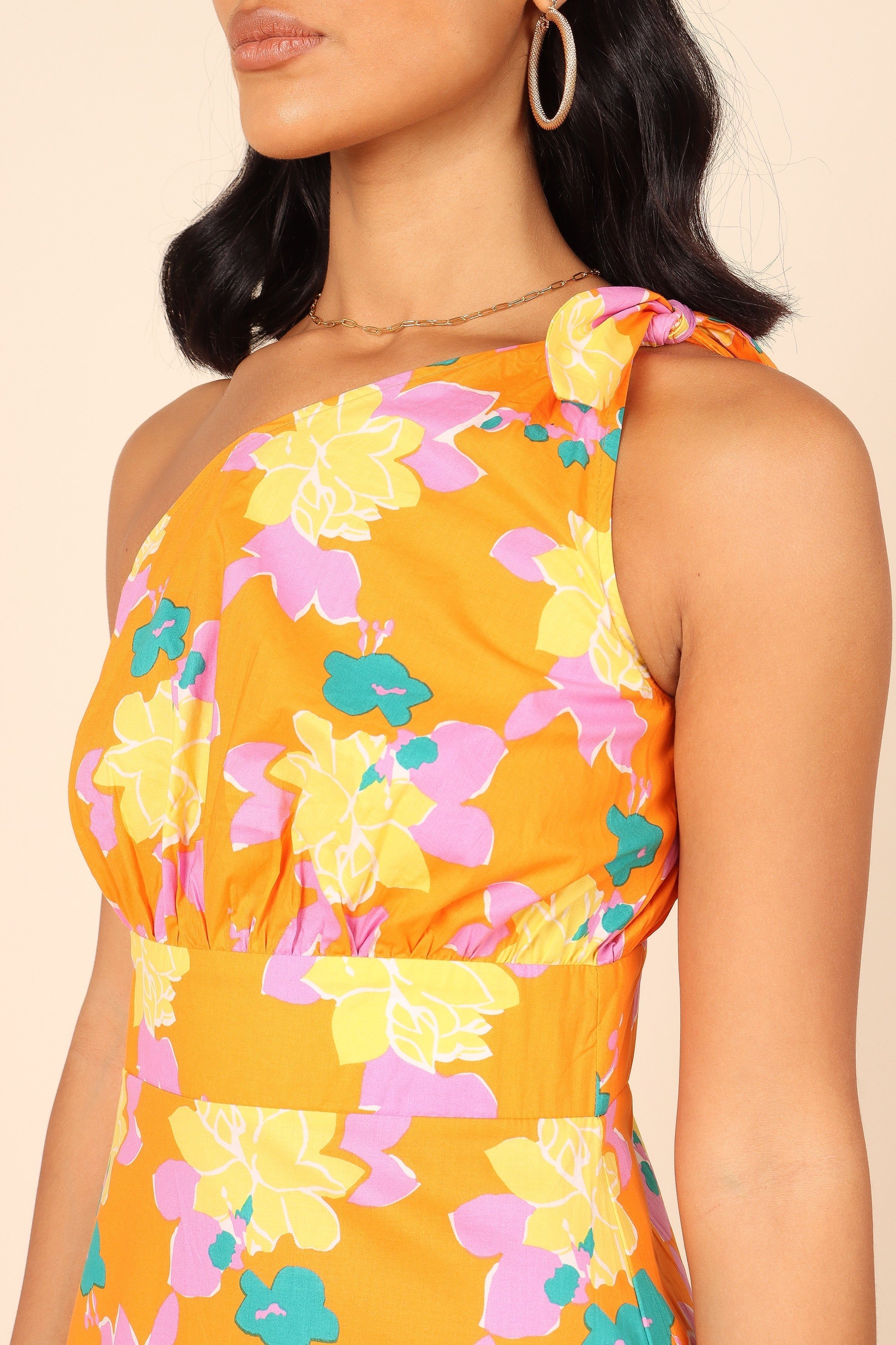Kiari One Shoulder Dress - Orange sold by Petal & Pup product image thumbnail 2