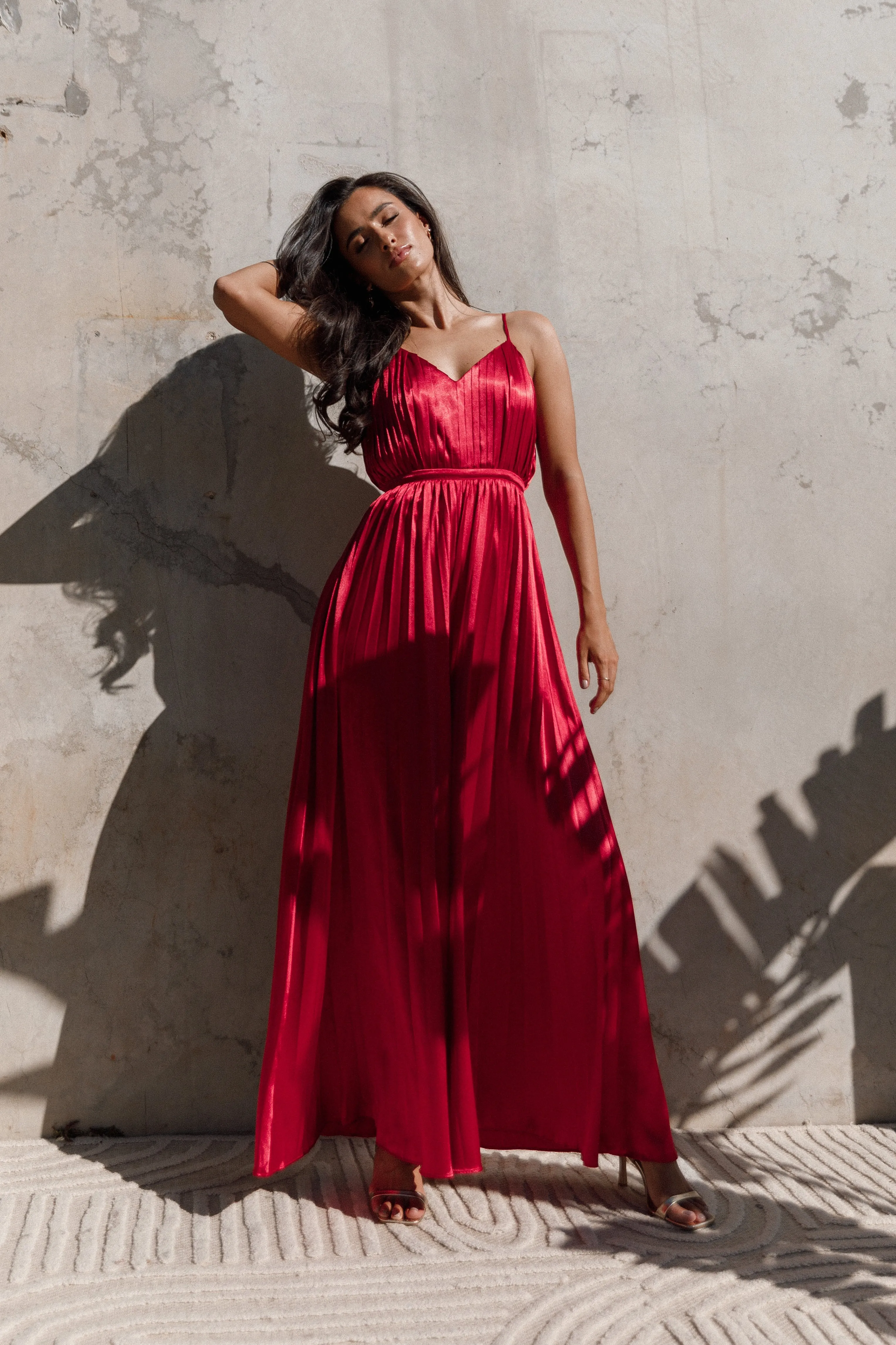 Eden Wide Leg Jumpsuit - Red sold by Petal & Pup product image thumbnail 2