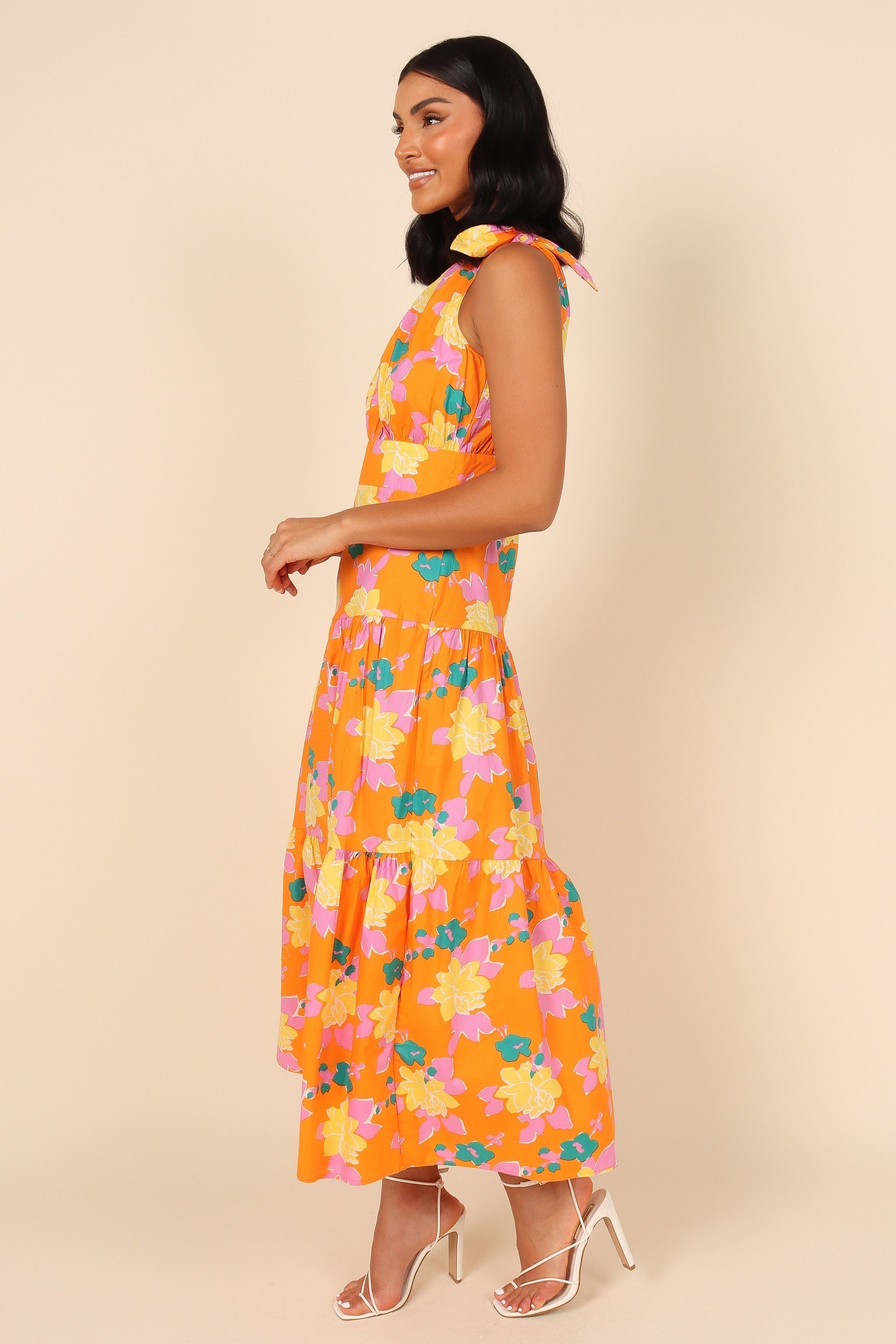 Kiari One Shoulder Dress - Orange sold by Petal & Pup product image thumbnail 4