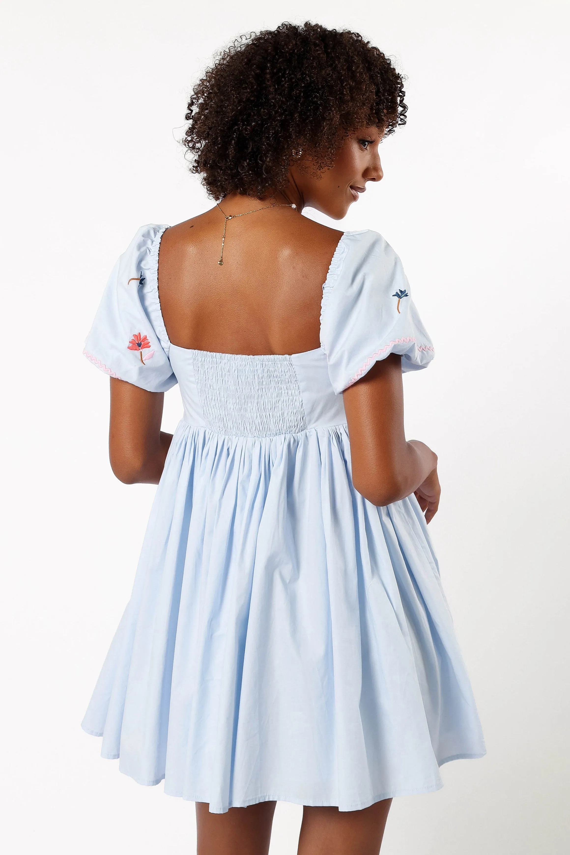 Dianna Mini Dress - Blue sold by Petal & Pup product image thumbnail 5