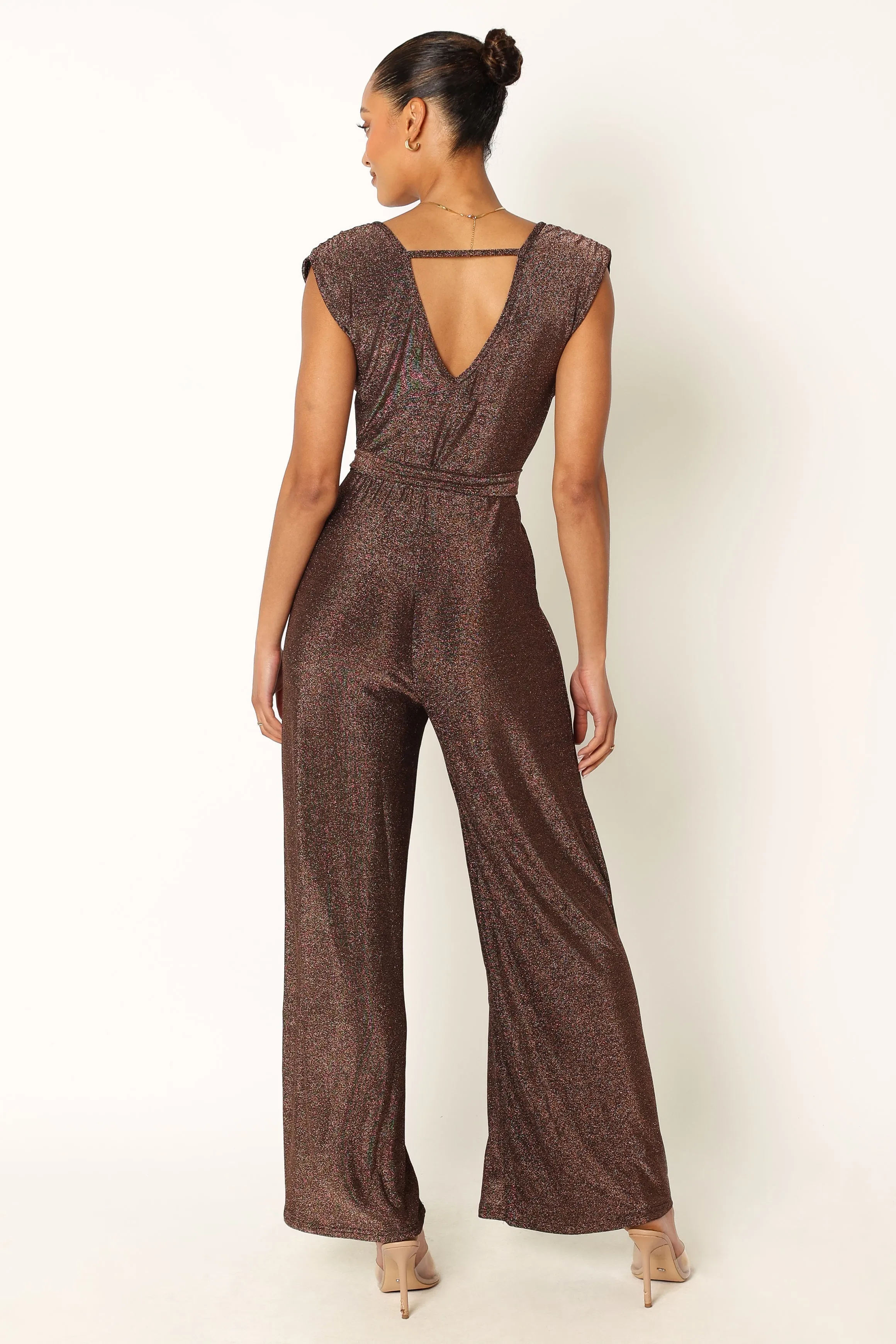 Nora Wide Leg Jumpsuit - Chocolate sold by Petal & Pup product image thumbnail 3