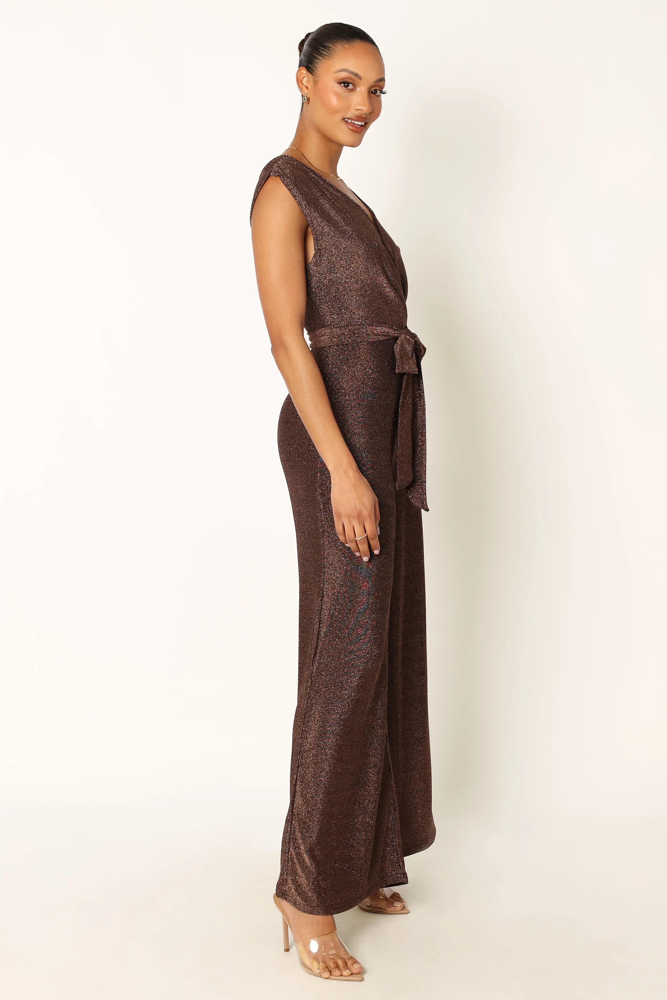 Nora Wide Leg Jumpsuit - Chocolate sold by Petal & Pup product image thumbnail 4