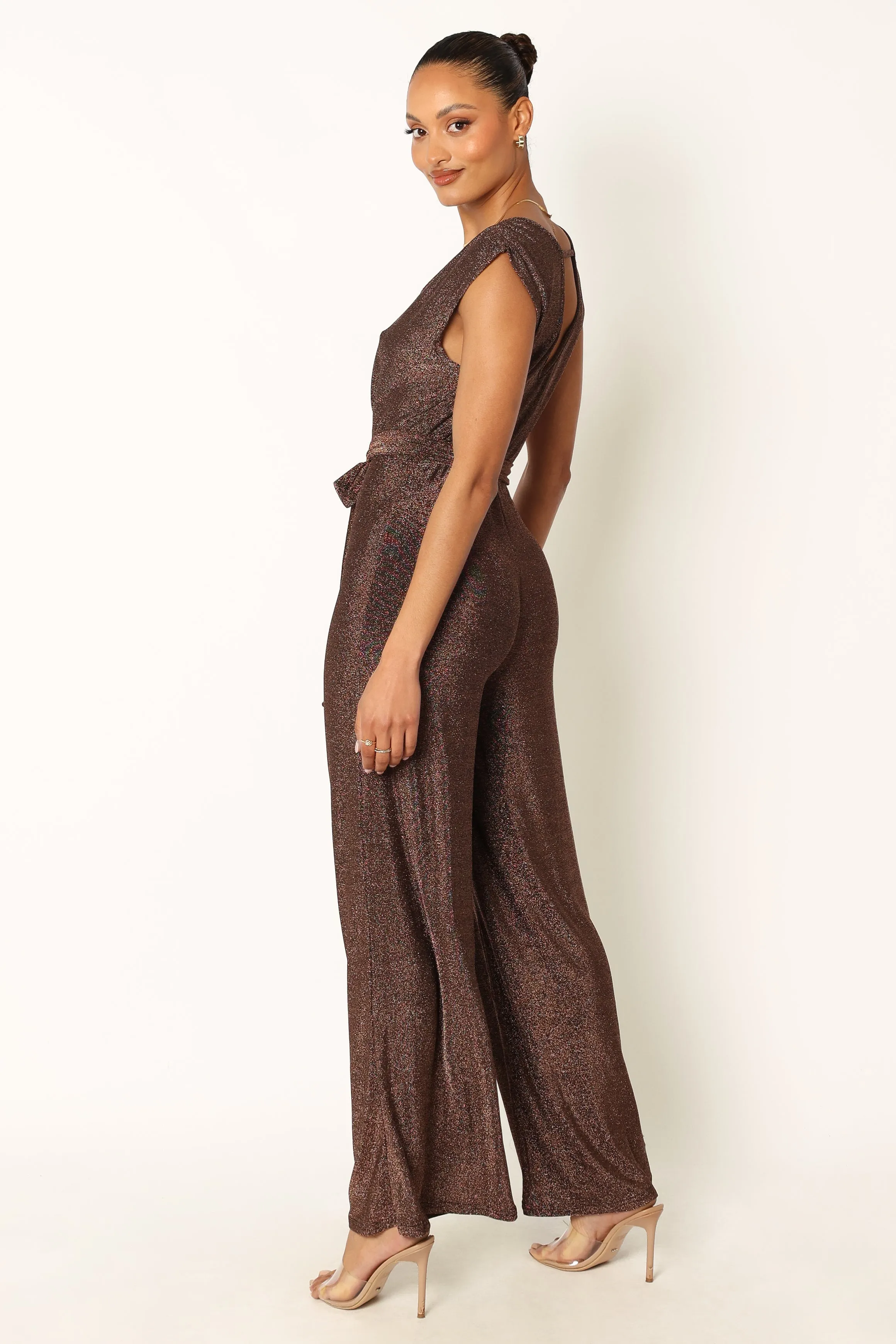 Nora Wide Leg Jumpsuit - Chocolate sold by Petal & Pup product image thumbnail 5