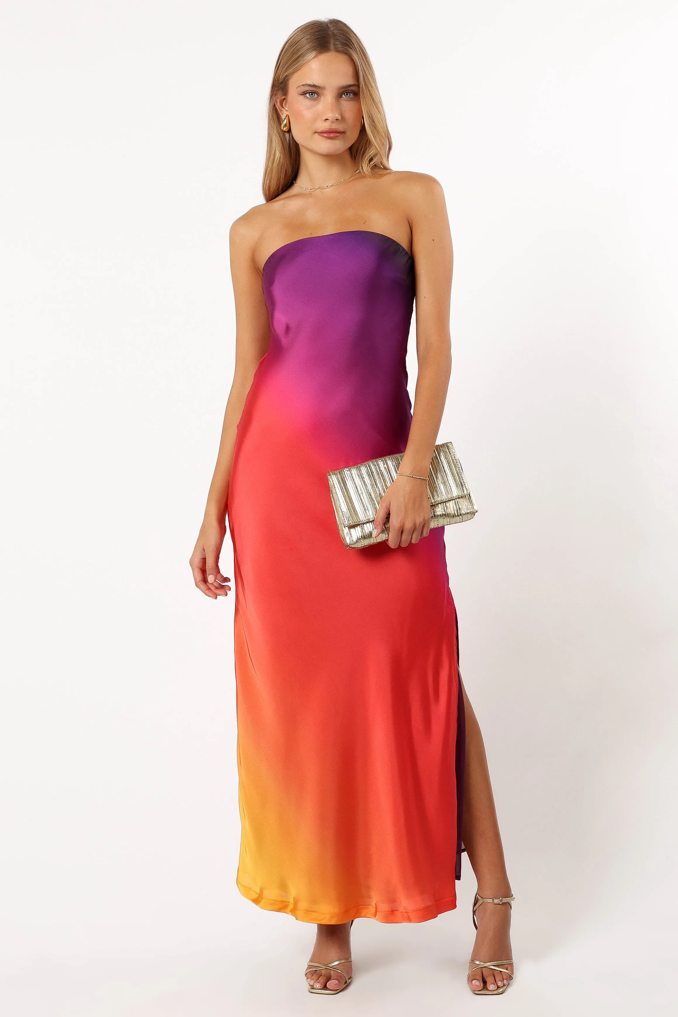 Mallory Strapless Maxi Dress - Sunset Cosmo sold by Petal & Pup product image thumbnail 3