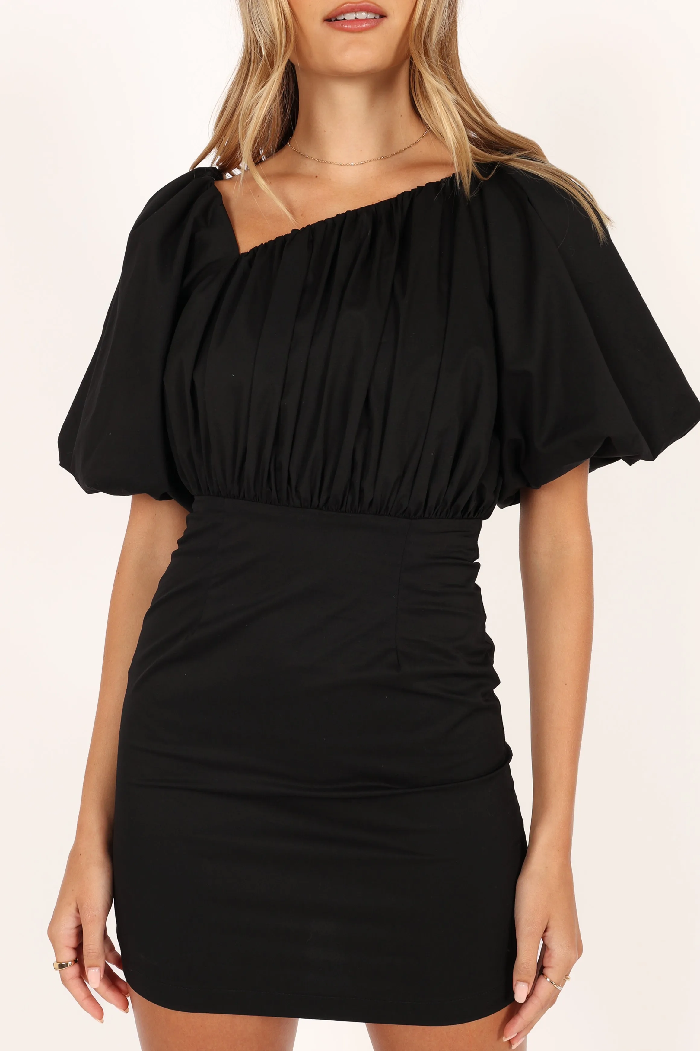 Cabello One Shoulder Mini Dress - Black sold by Petal & Pup product image thumbnail 2