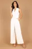 Sienna Belted Jumpsuit - White sold by Petal & Pup