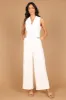 Sienna Belted Jumpsuit - White sold by Petal & Pup