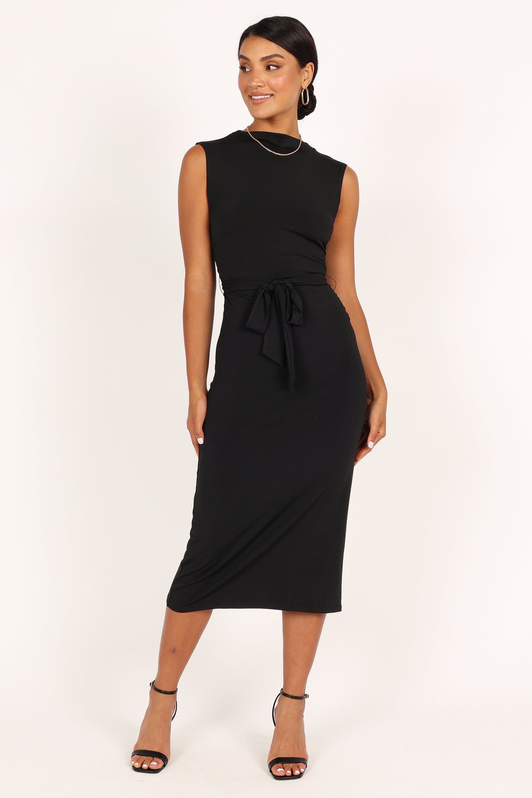 Reeves Midi Dress - Black sold by Petal & Pup