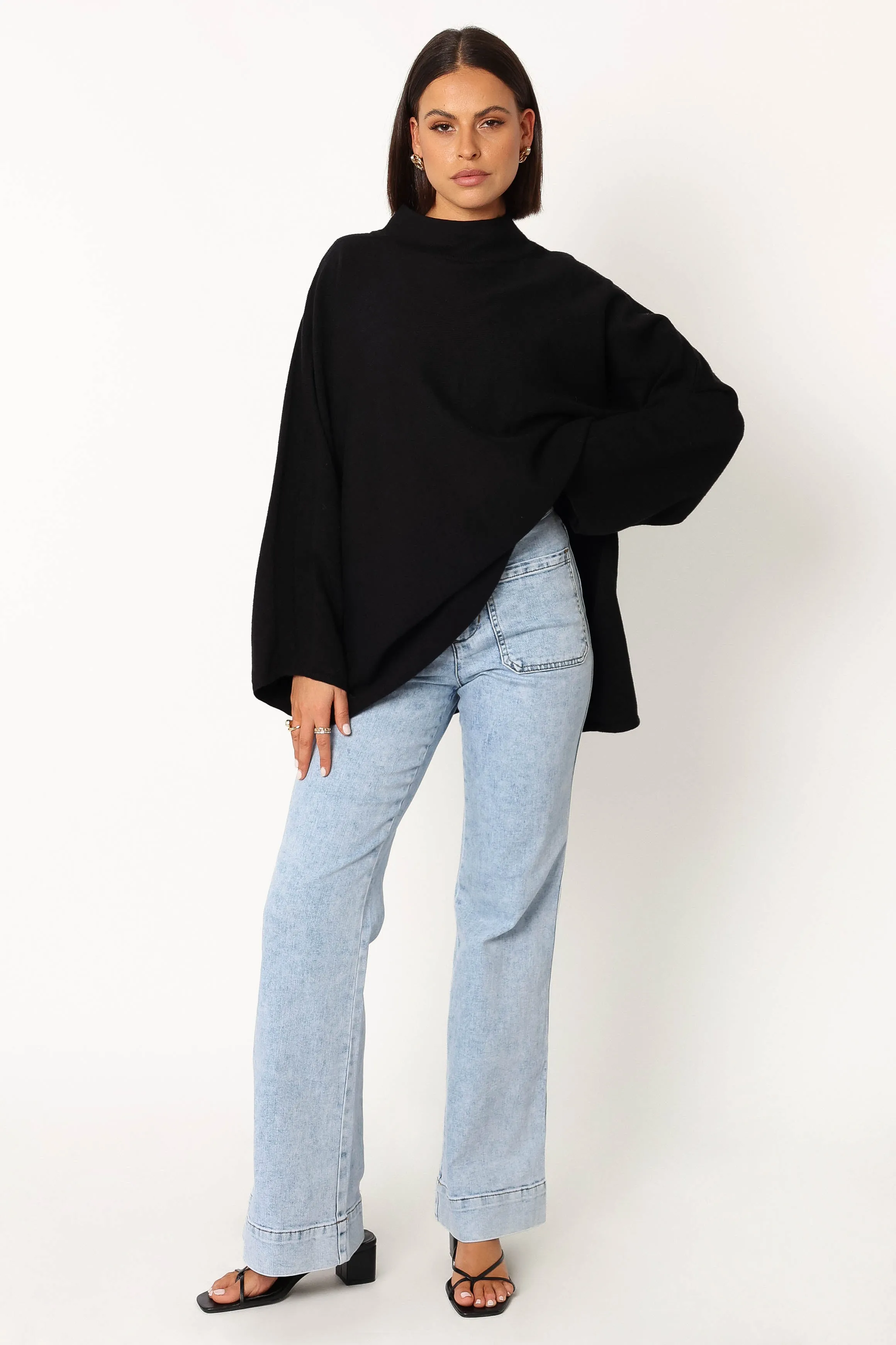 Addilynn Oversized Knit Sweater - Black sold by Petal & Pup product image thumbnail 2