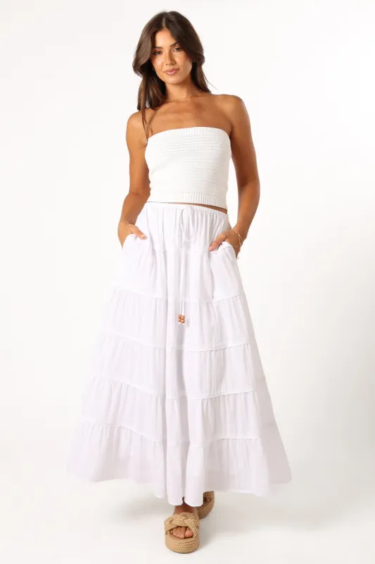Irie Maxi Skirt - Ivory sold by Petal & Pup