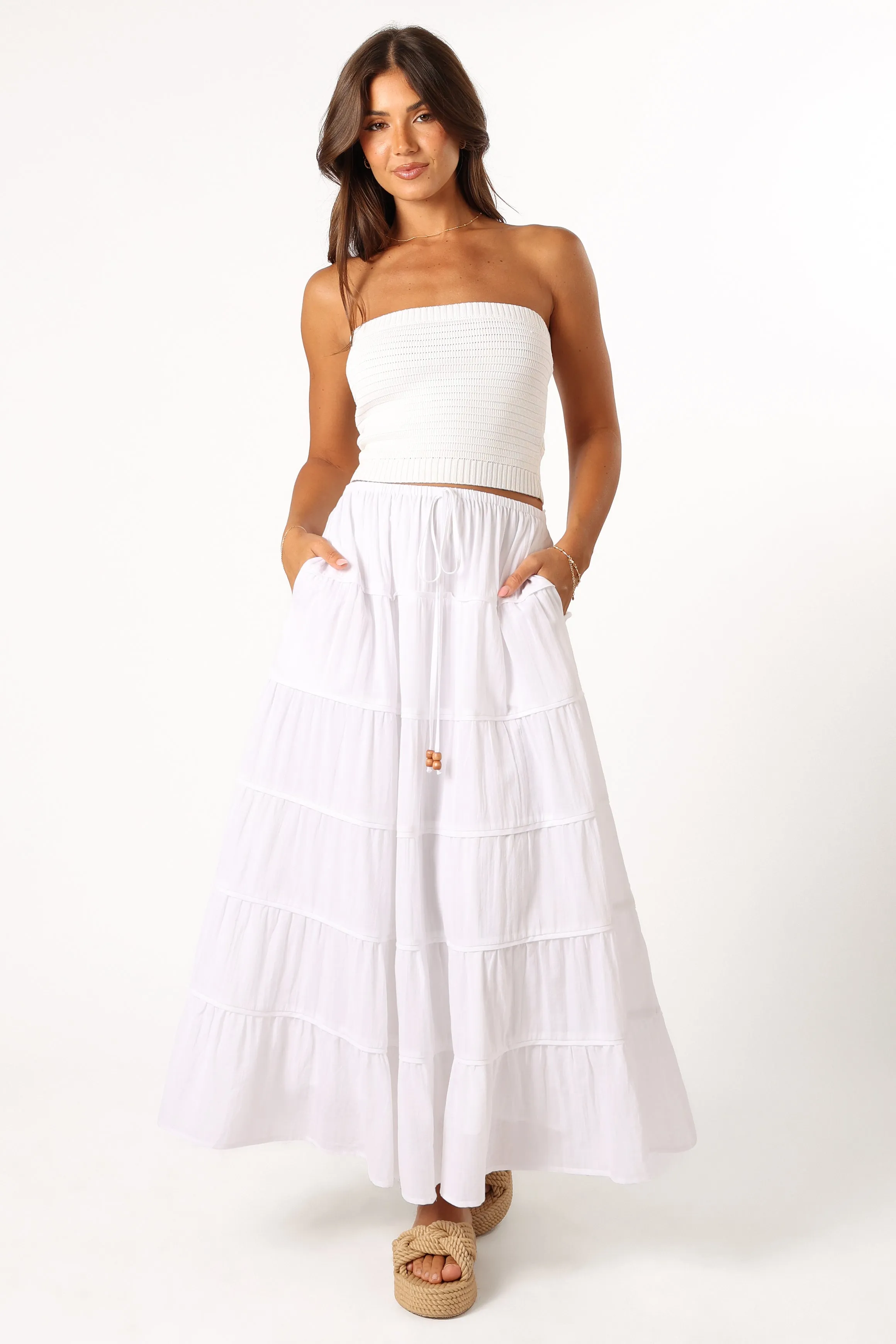 Irie Maxi Skirt - Ivory sold by Petal & Pup