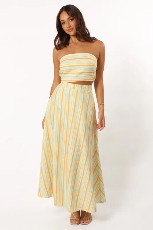 Serafina Two Piece Set - Orange Stripe sold by Petal & Pup
