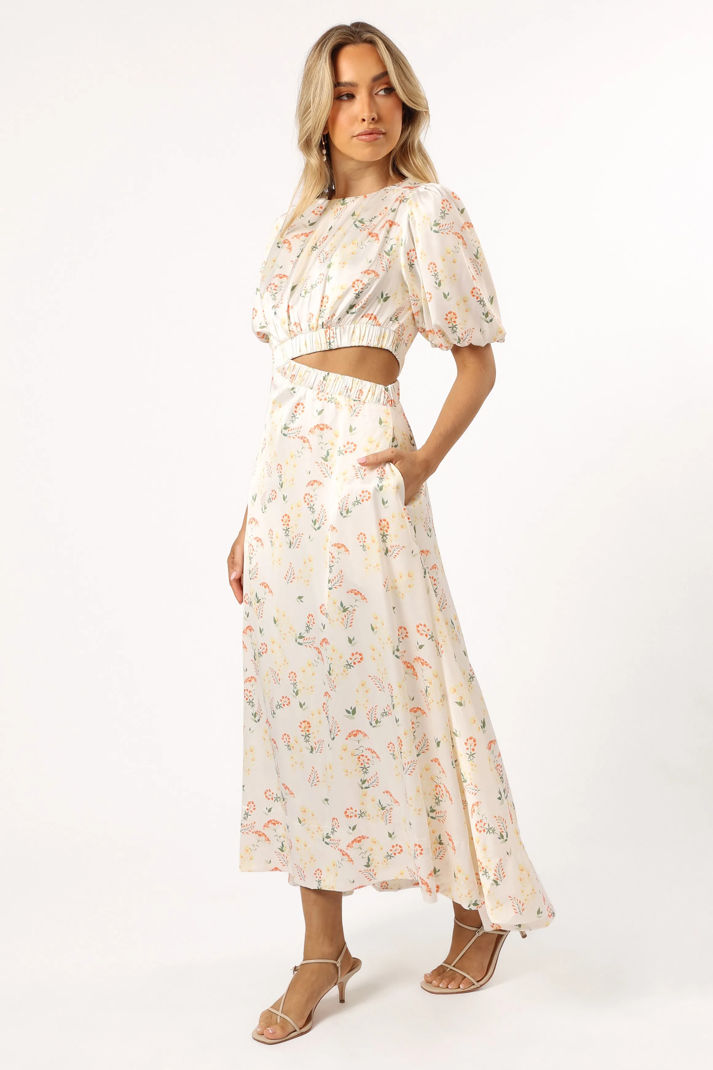 Aminah Puff Sleeve Dress - Yellow Floral sold by Petal & Pup product image thumbnail 3