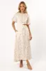 Aminah Puff Sleeve Dress - Yellow Floral sold by Petal & Pup