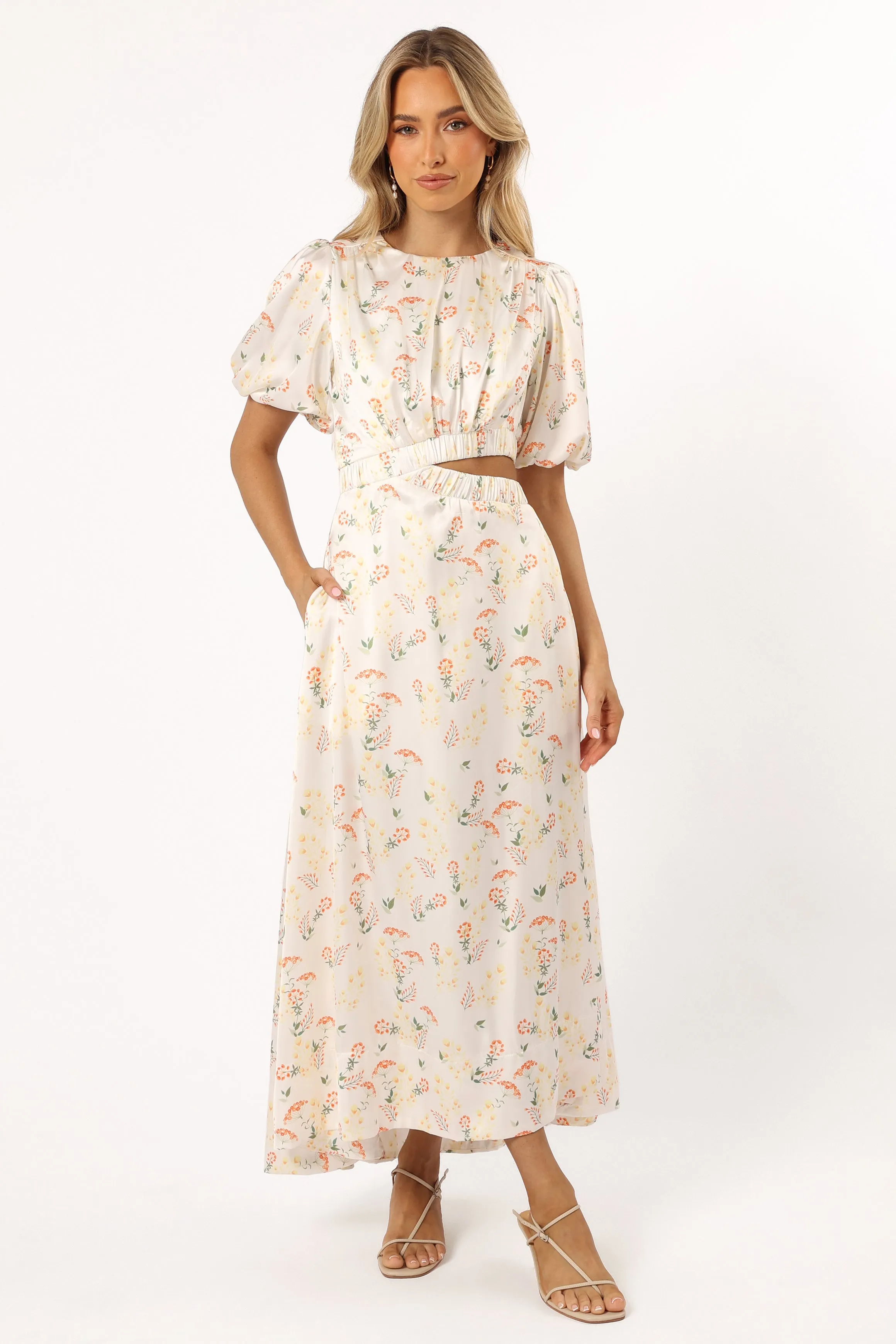 Aminah Puff Sleeve Dress - Yellow Floral sold by Petal & Pup product image thumbnail 4