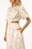 Aminah Puff Sleeve Dress - Yellow Floral sold by Petal & Pup