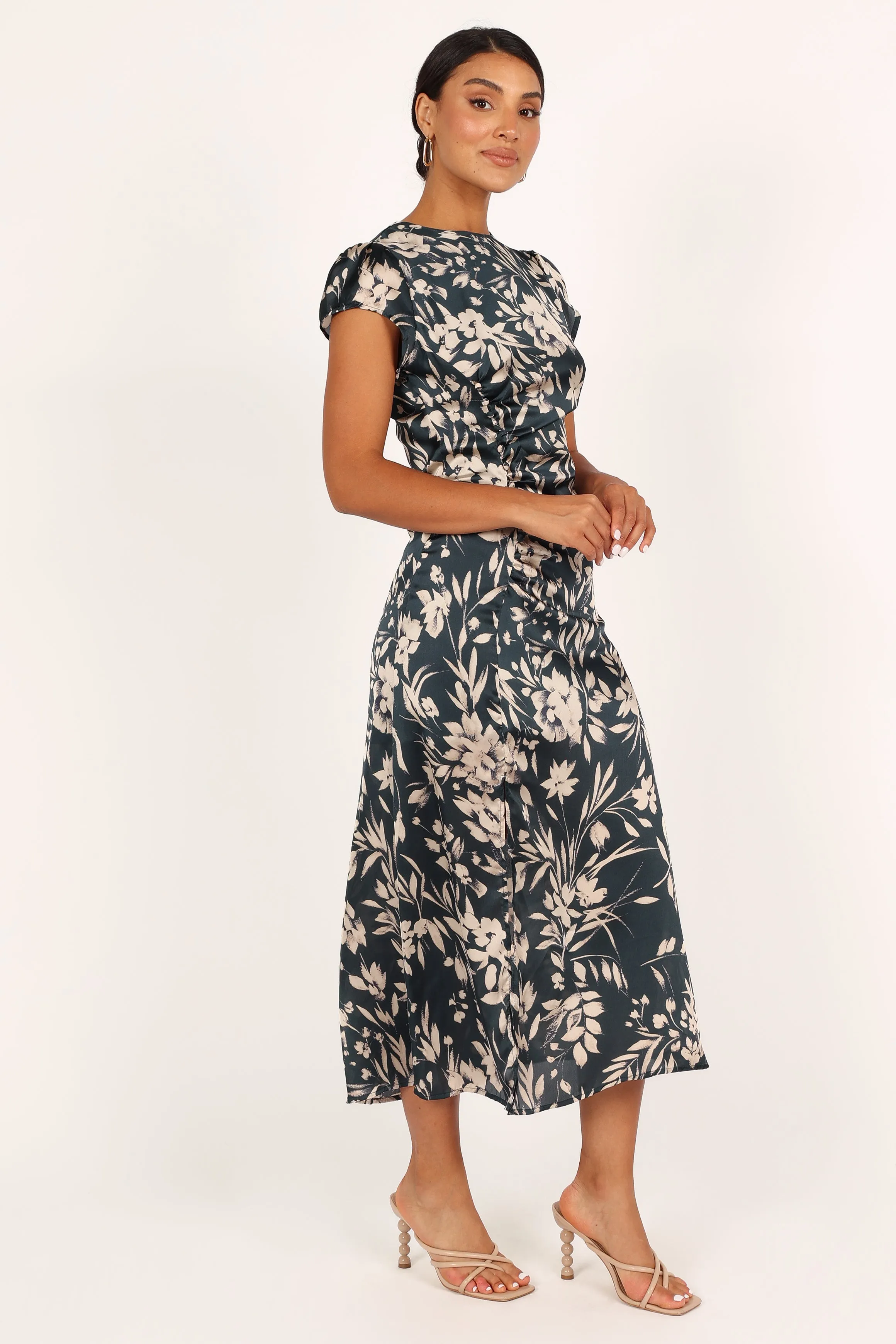 Lisbeth Midi Dress - Green Floral sold by Petal & Pup product image thumbnail 5