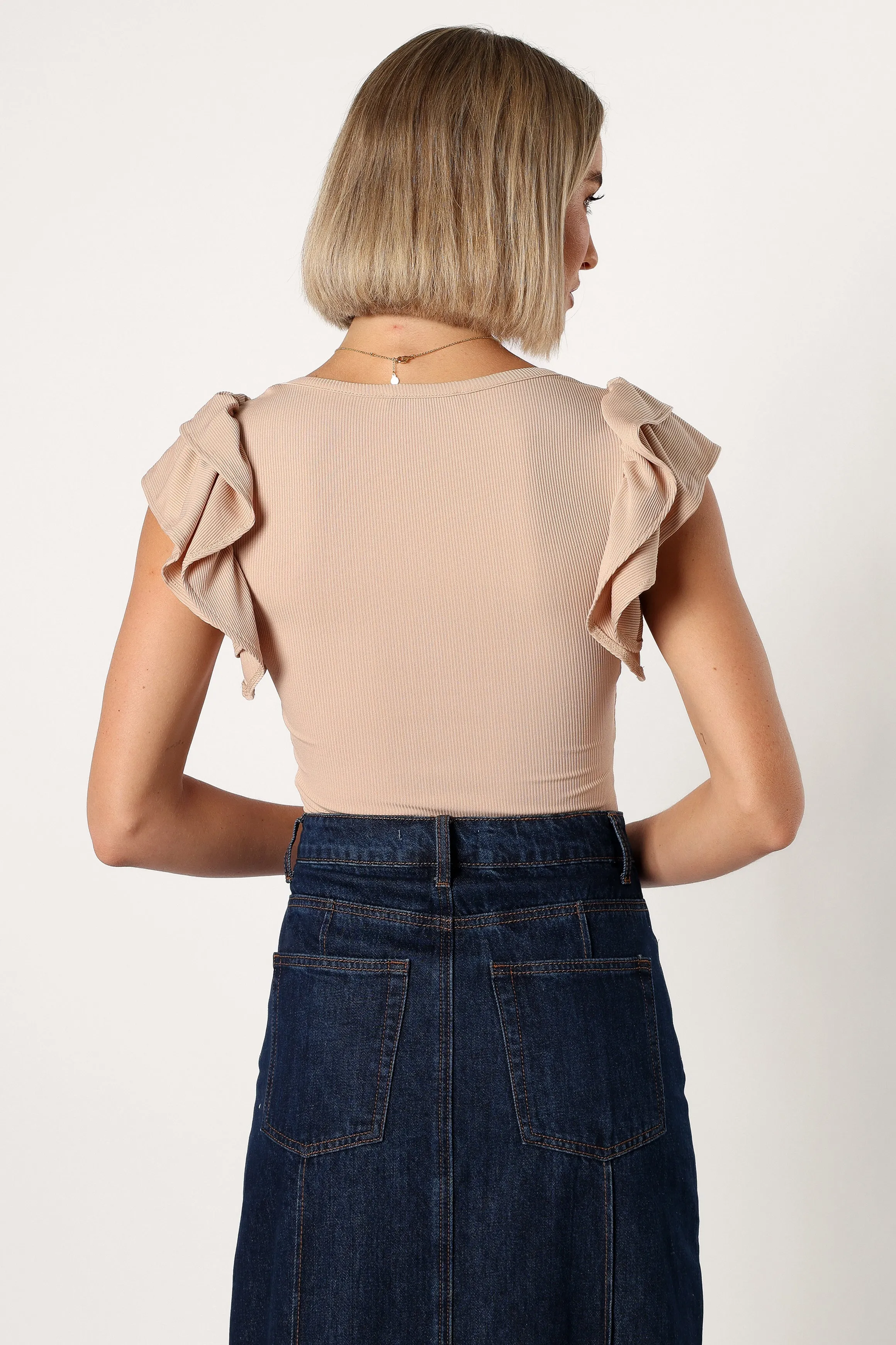 Loren Ribbed Top - Cream sold by Petal & Pup product image thumbnail 4