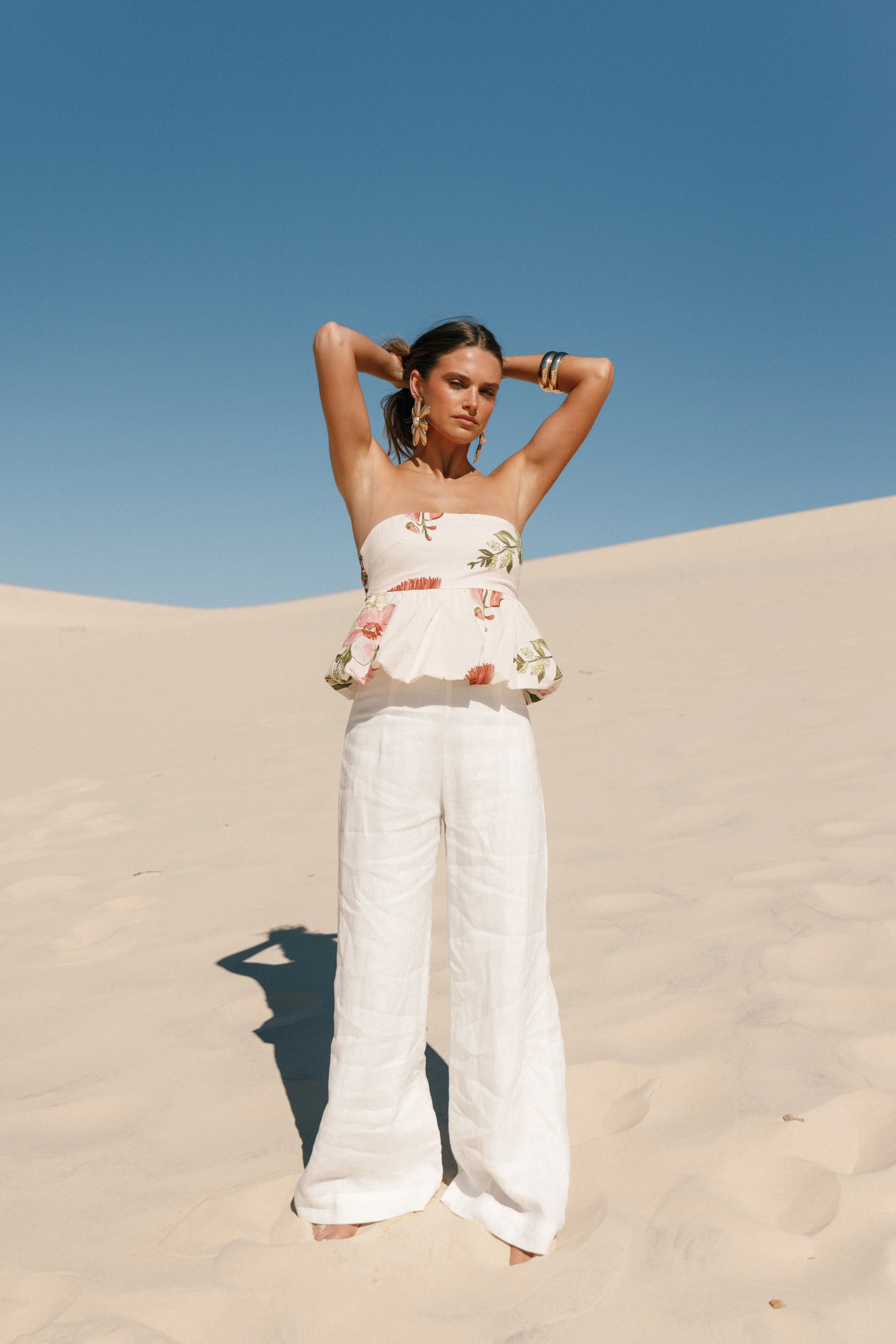 Aurelie Strapless Top - Native Flora sold by Petal & Pup