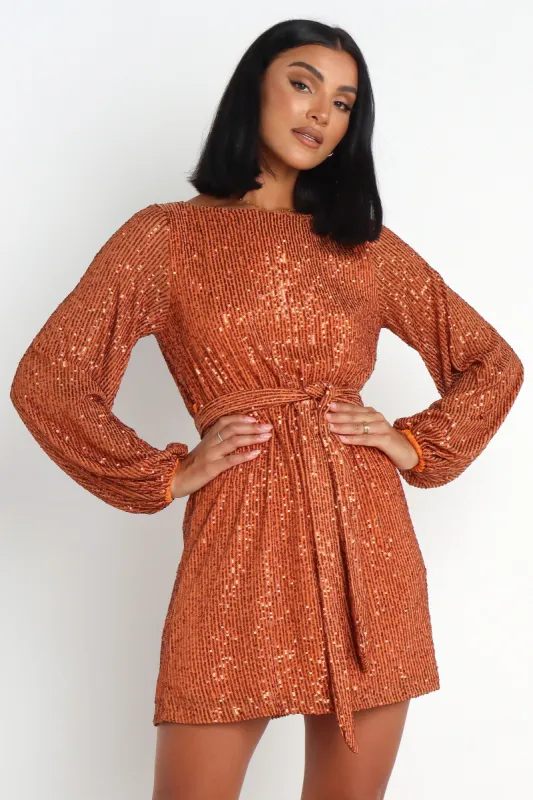 Glamour Dress - Rust sold by Petal & Pup