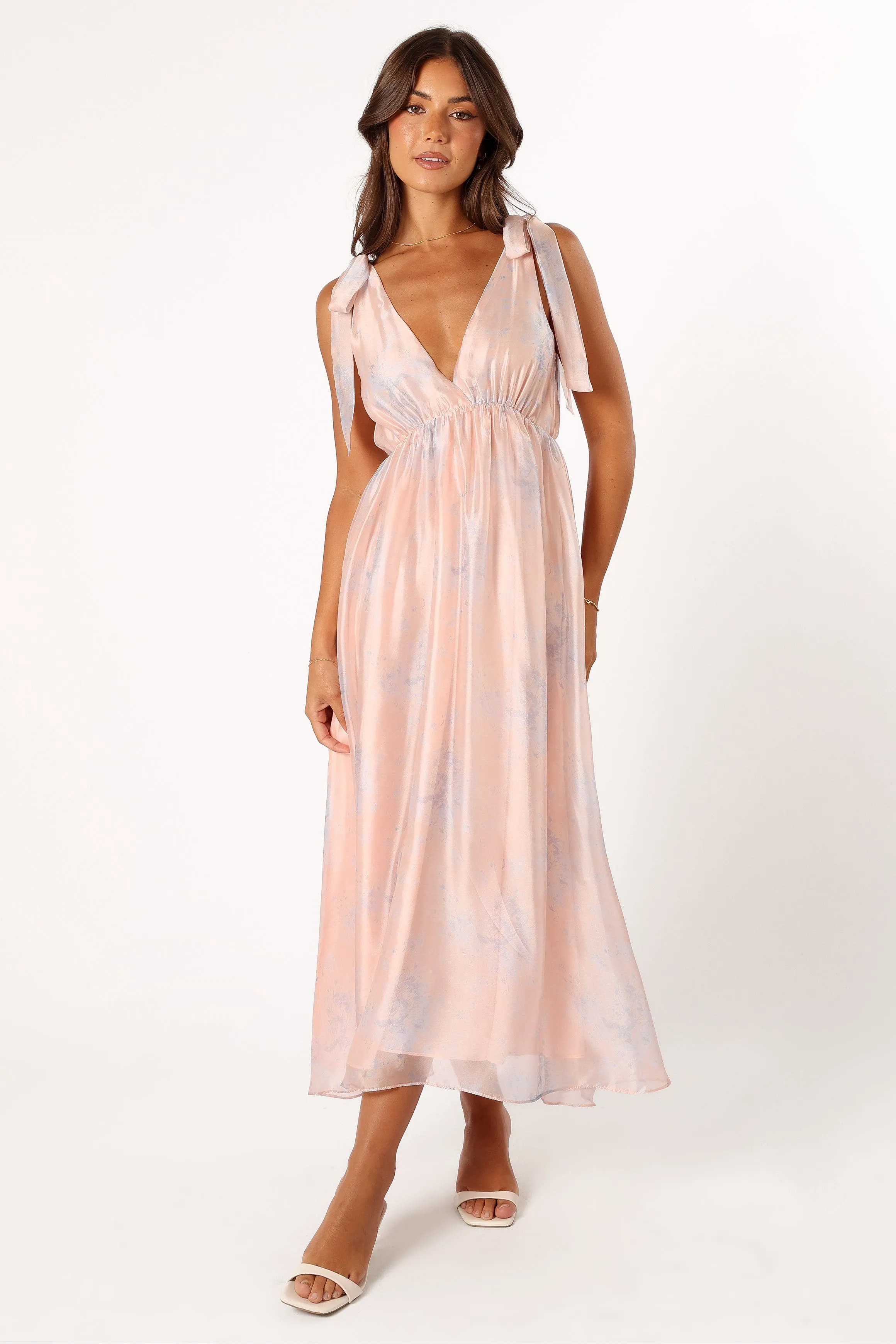 Perla Maxi Dress - Blush/Blue sold by Petal & Pup