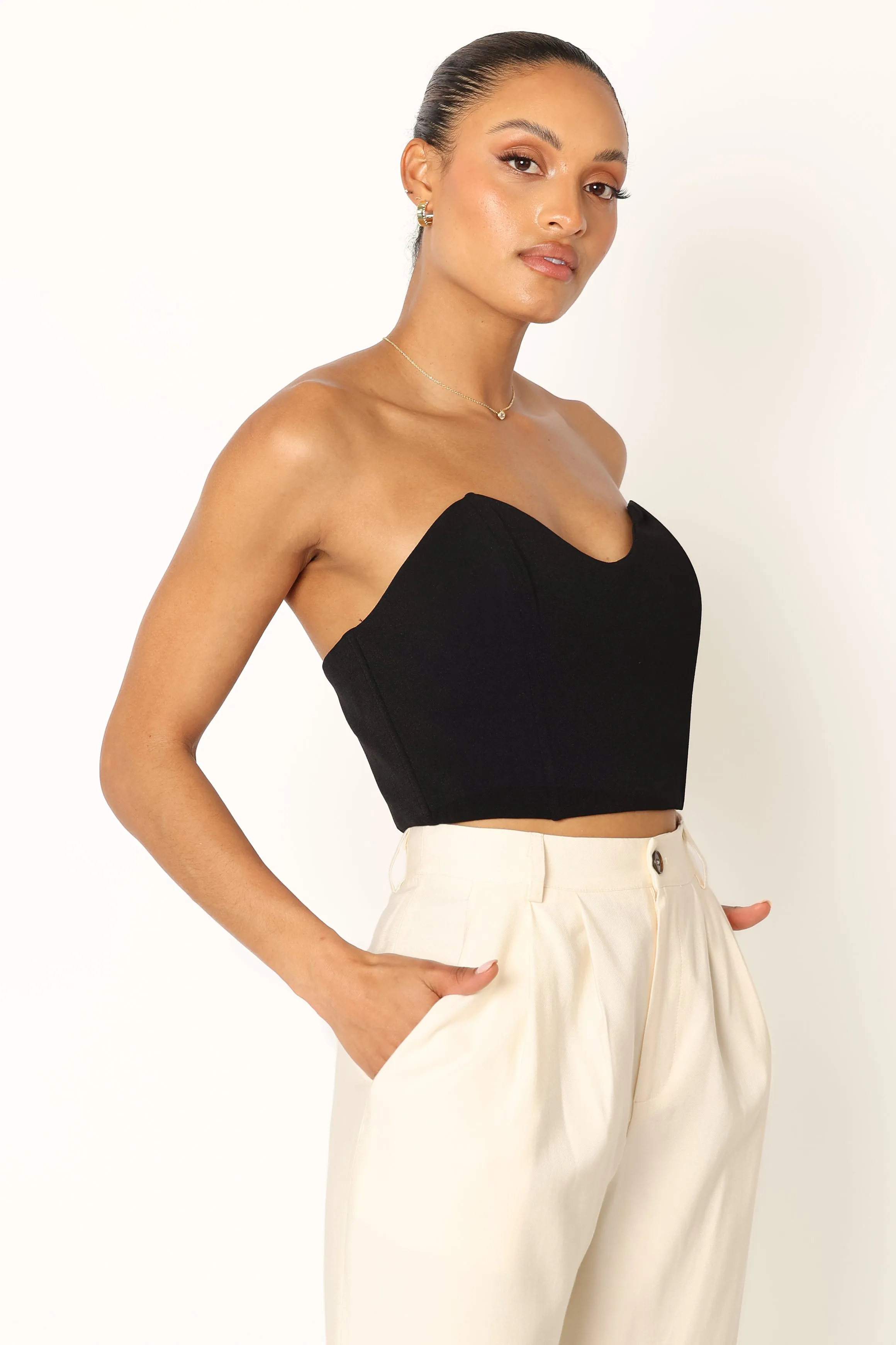 Nia Sweetheart Top - Black sold by Petal & Pup product image thumbnail 5