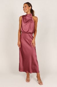 Anabelle Halter Neck Maxi Dress - Dusty Rose sold by Petal & Pup