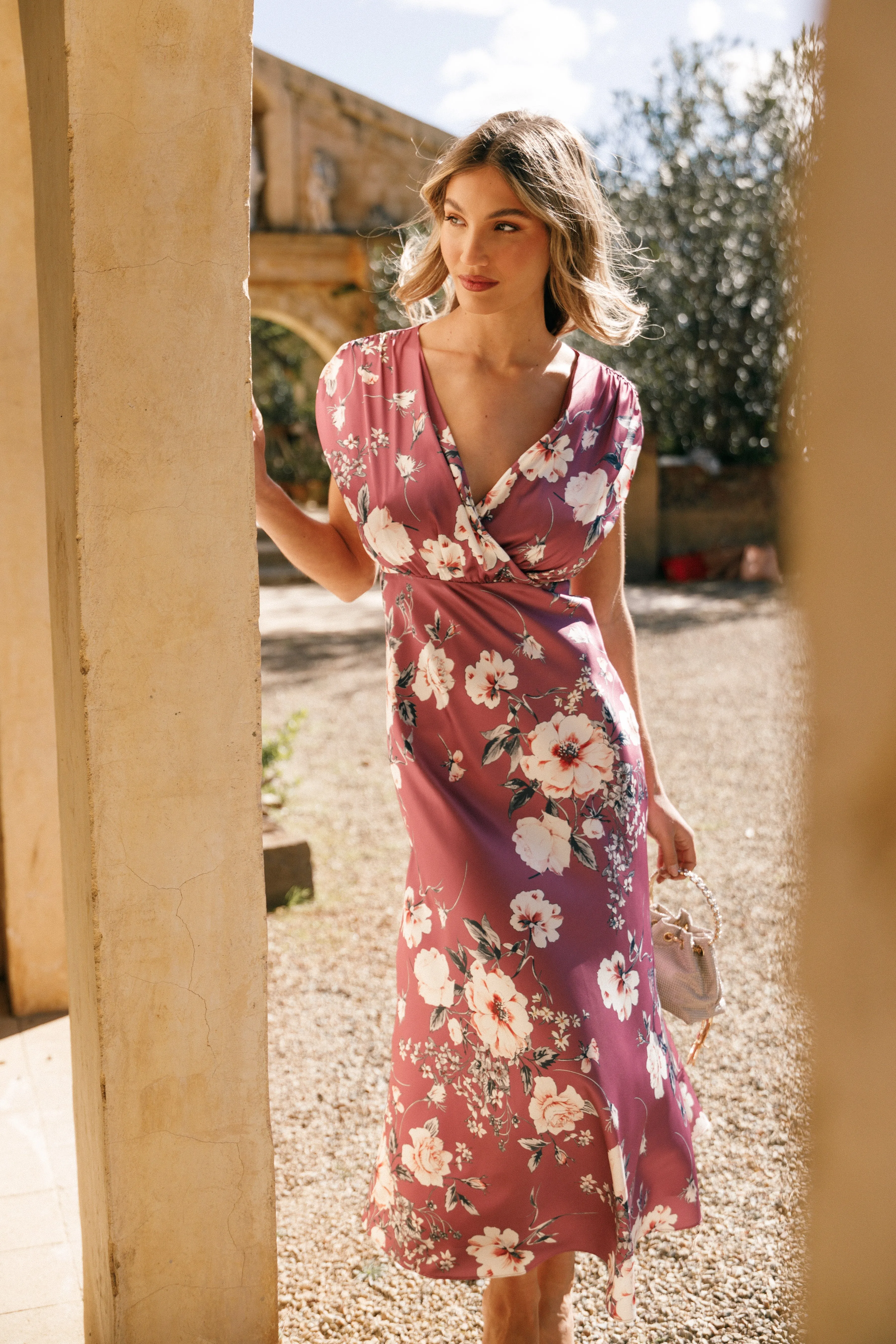 Amarlee Maxi Dress - Dark Rose Floral sold by Petal & Pup