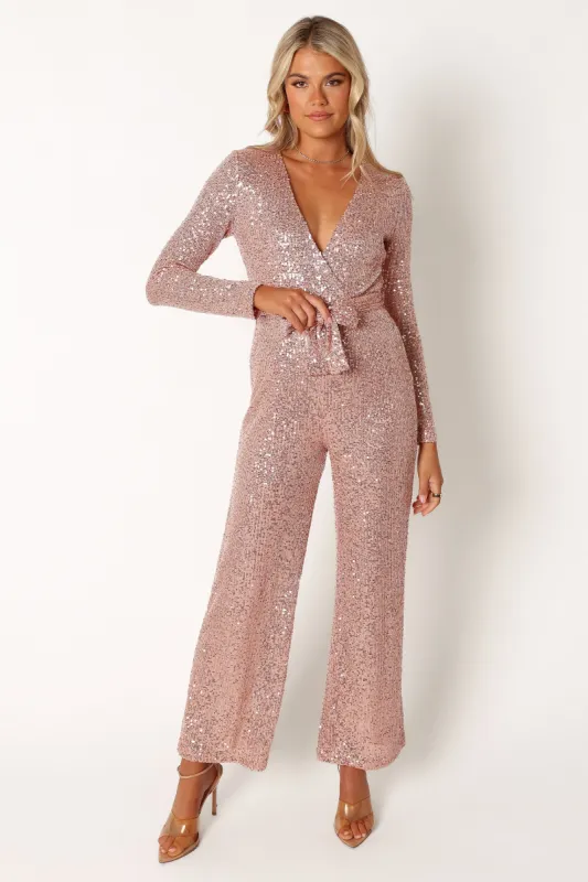 Kiera Jumpsuit - Rose Gold sold by Petal & Pup