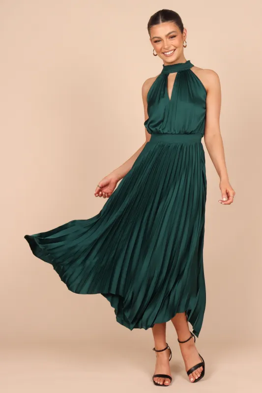 Dominique Dress - Emerald sold by Petal & Pup