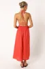 Wilder Halterneck Maxi Dress - Coral Red sold by Petal & Pup