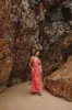 Wilder Halterneck Maxi Dress - Coral Red sold by Petal & Pup