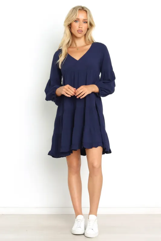 Alua Dress - Navy sold by Petal & Pup