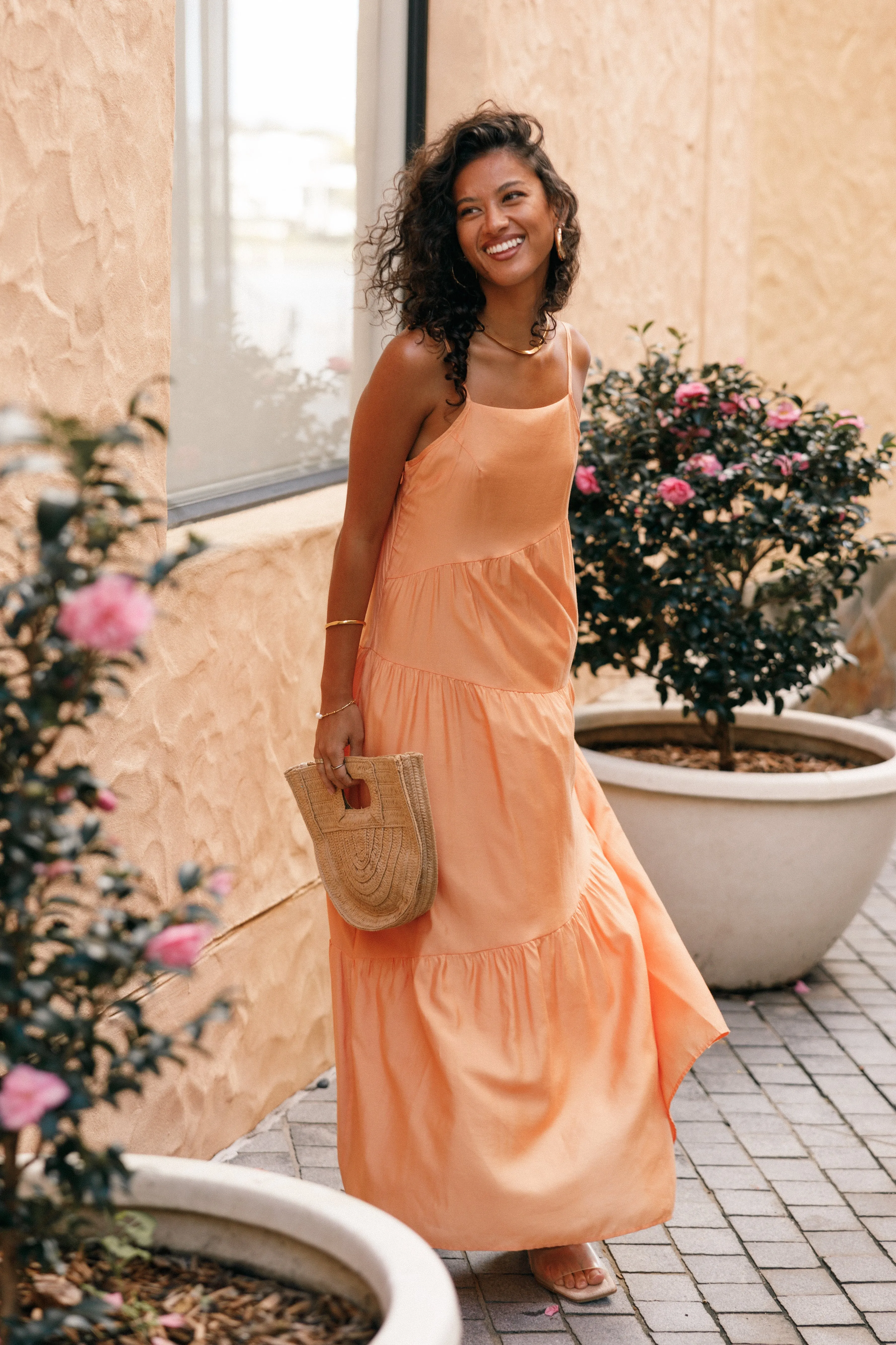 Bennie Midi Dress - Orange sold by Petal & Pup product image thumbnail 2