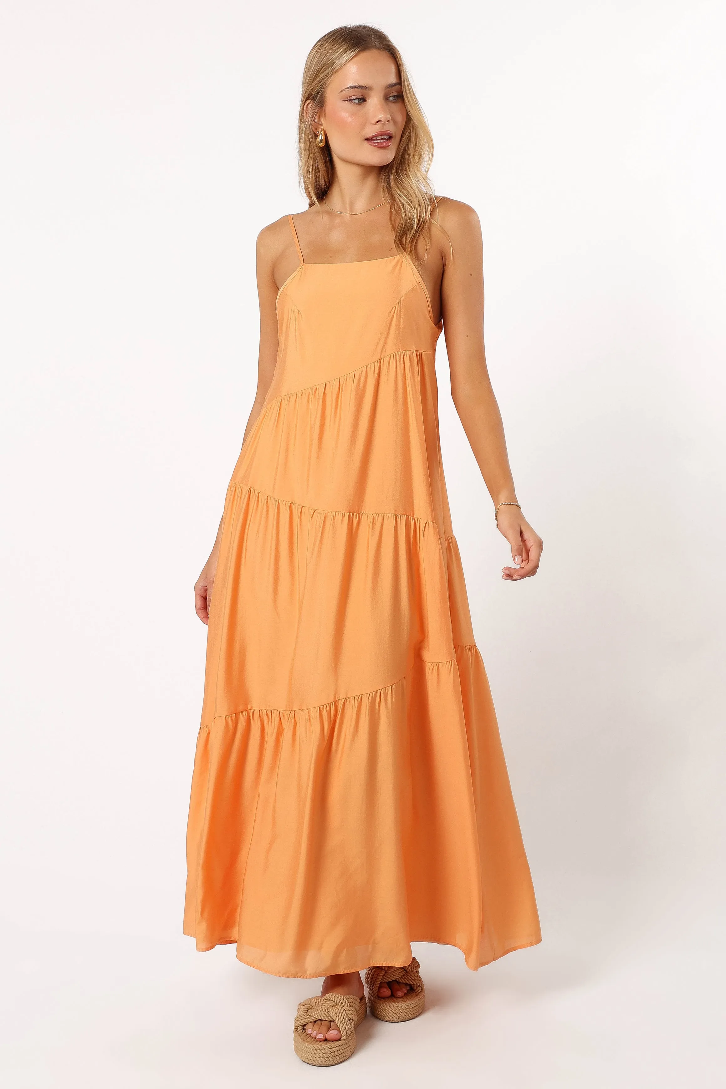 Bennie Midi Dress - Orange sold by Petal & Pup product image thumbnail 3