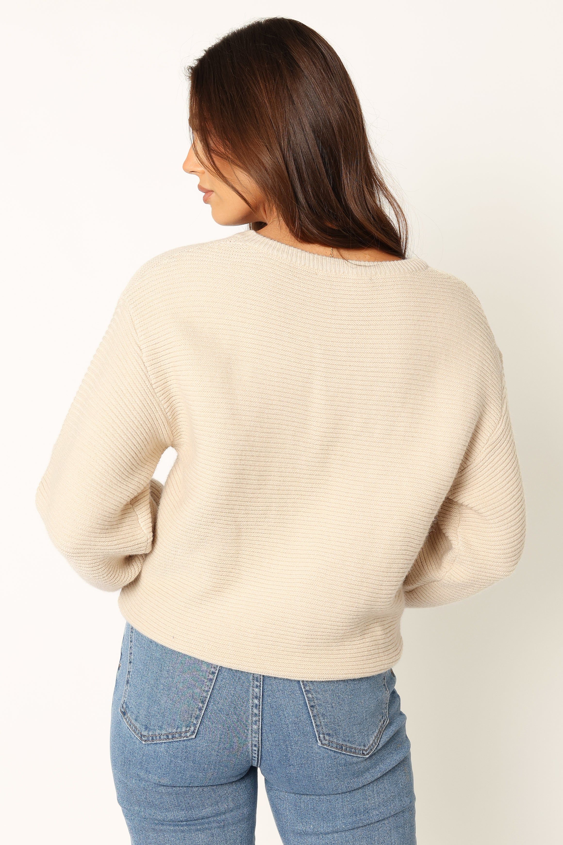 Lakelyn Textured Knit Sweater - Beige sold by Petal & Pup product image thumbnail 3