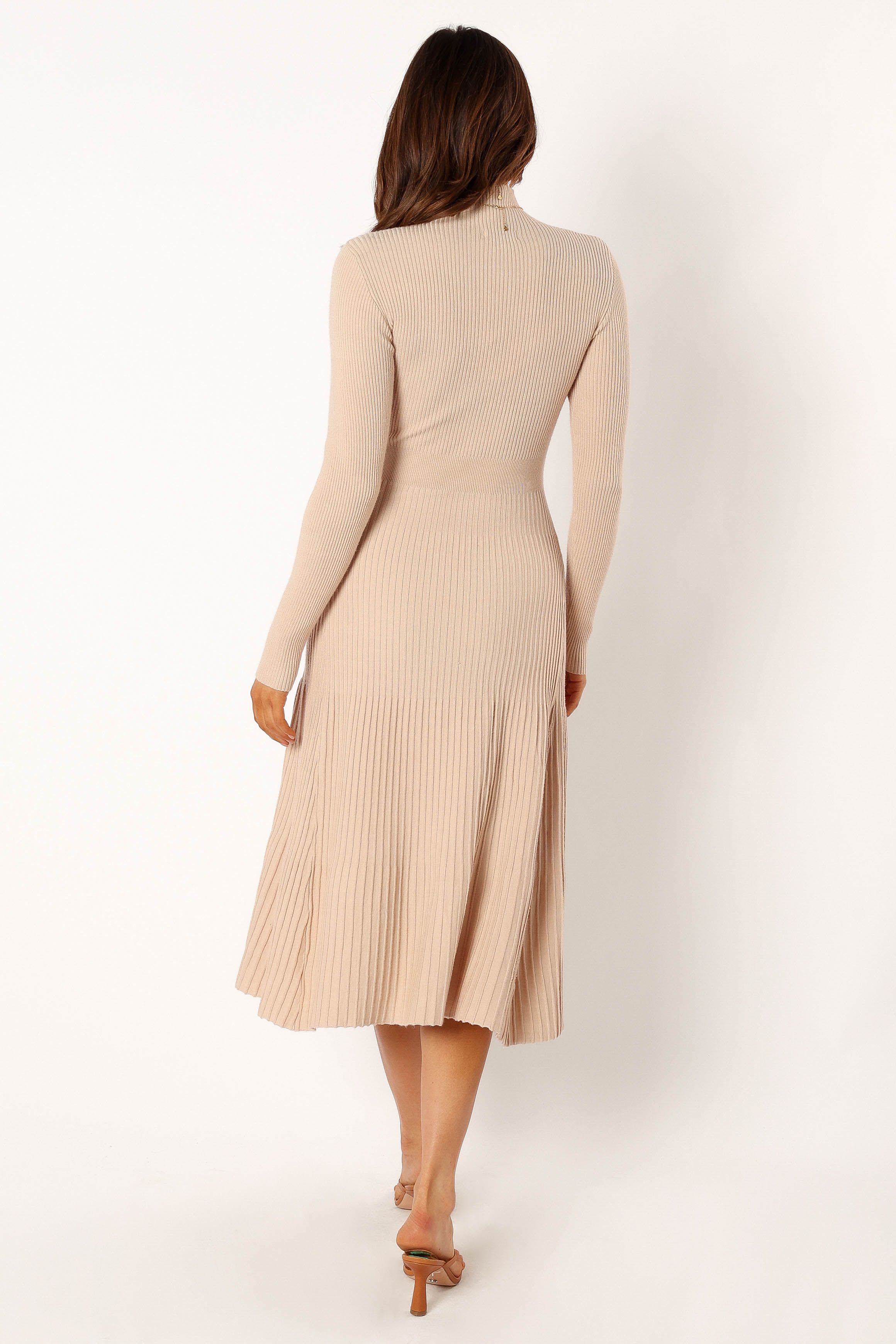 Allie Long Sleeve Midi Dress - Stone sold by Petal & Pup product image thumbnail 4