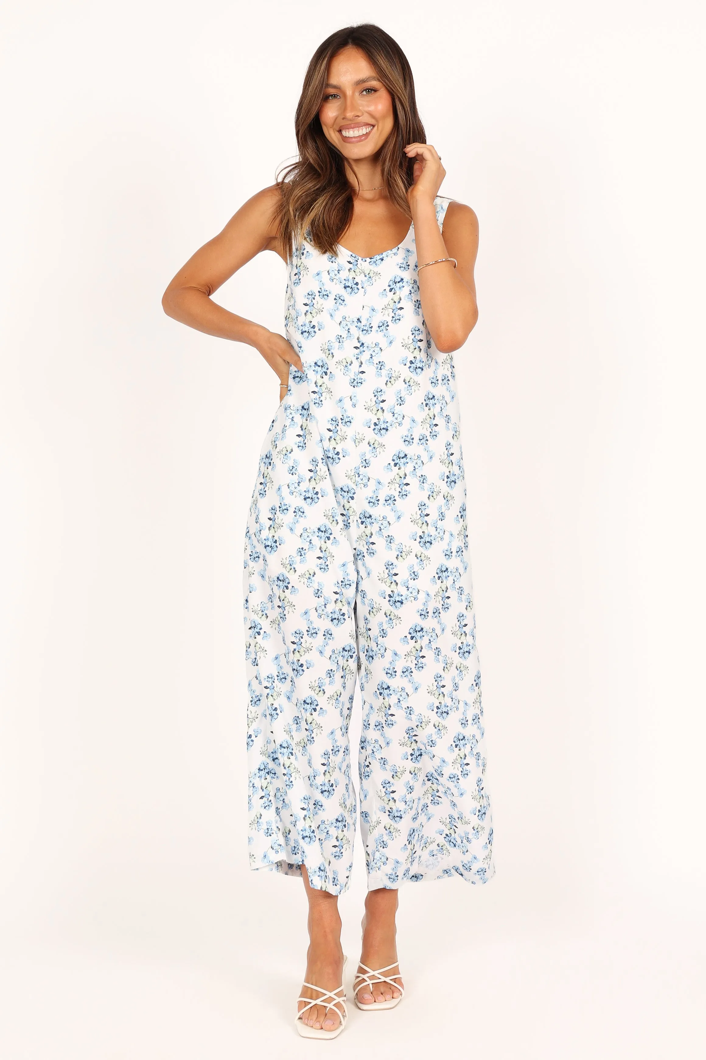 Surreal Jumpsuit - White Floral sold by Petal & Pup product image thumbnail 3