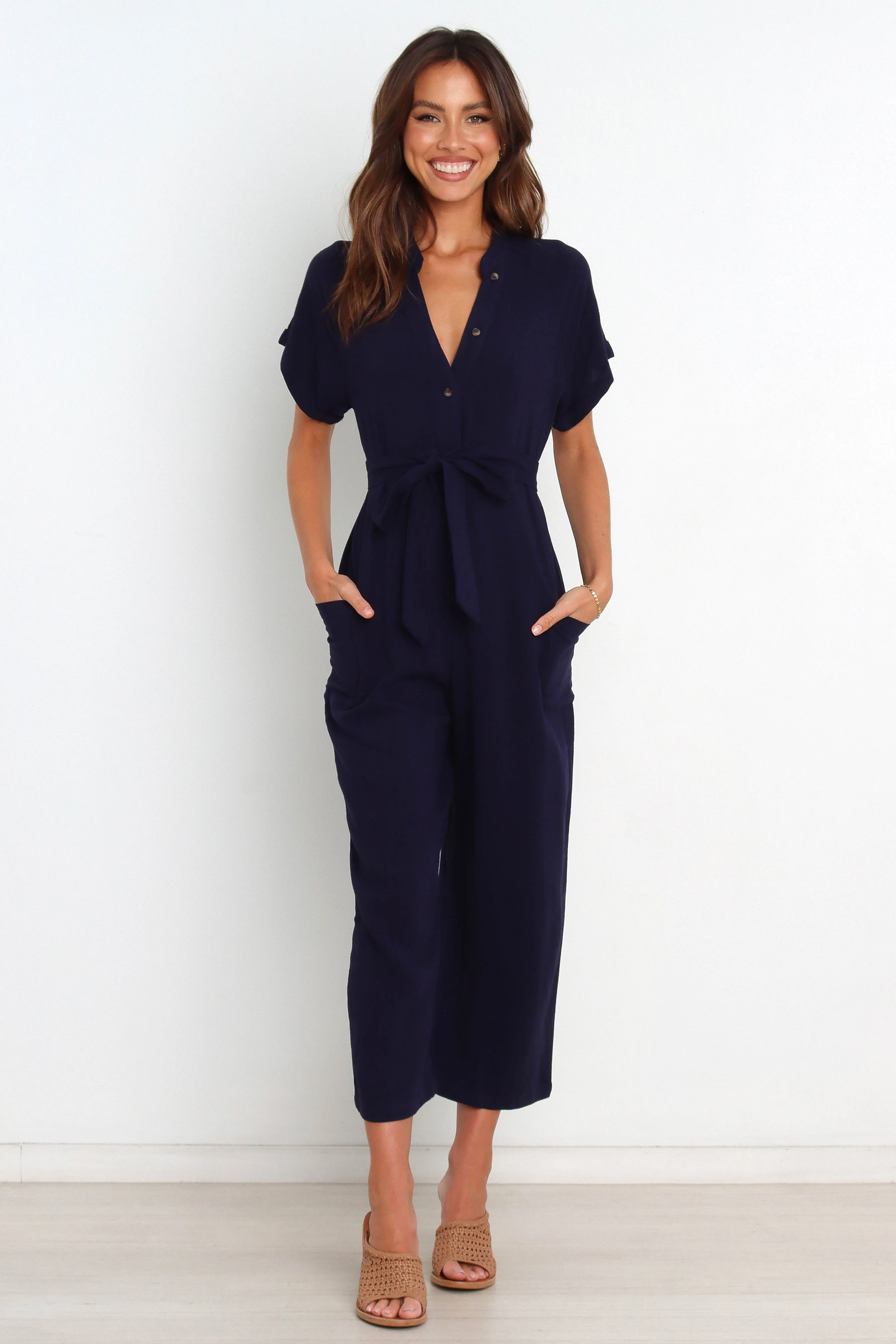 Maverick Jumpsuit - Navy sold by Petal & Pup