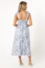 Janie Midi Dress - Blue Floral sold by Petal & Pup