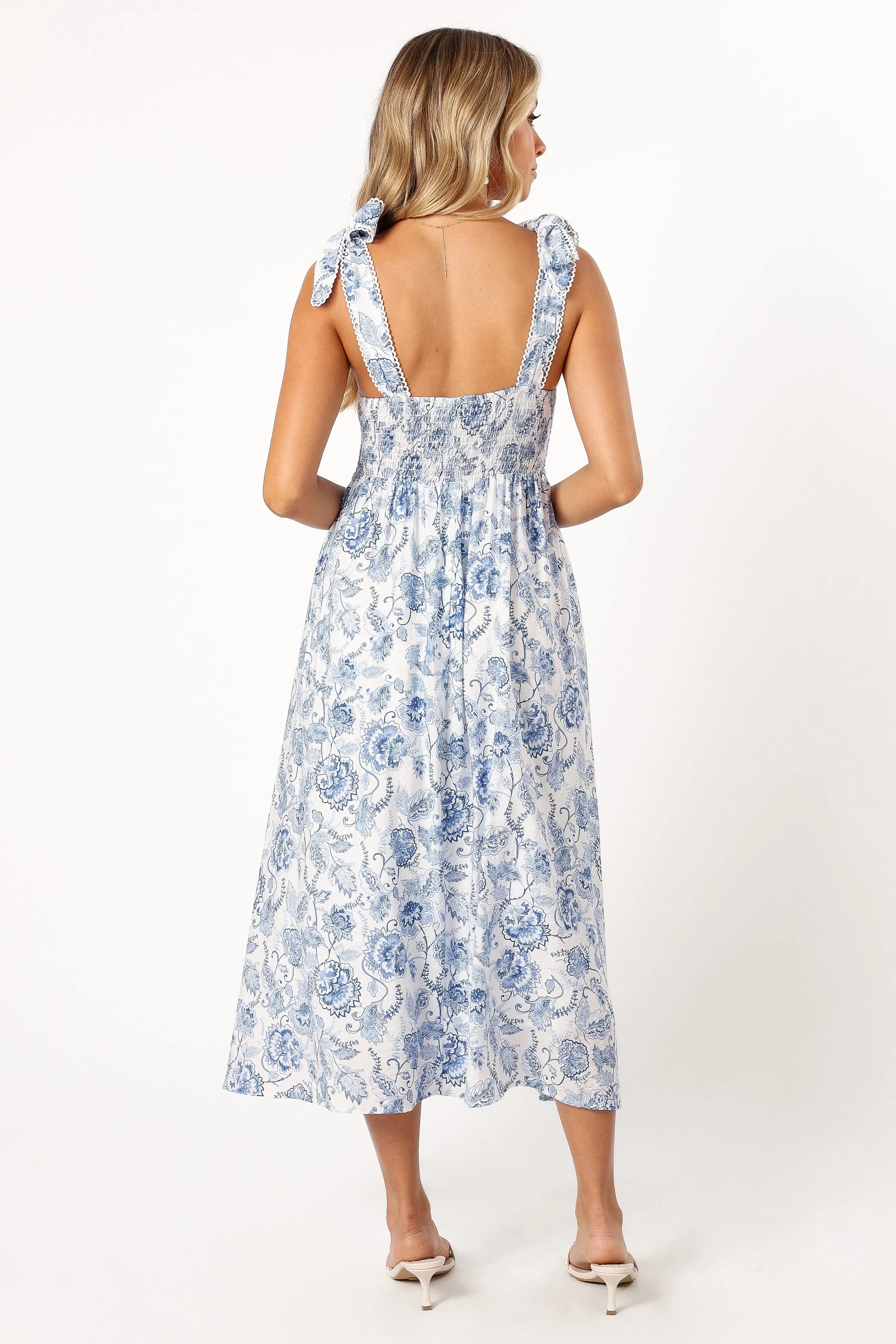 Janie Midi Dress - Blue Floral sold by Petal & Pup product image thumbnail 4