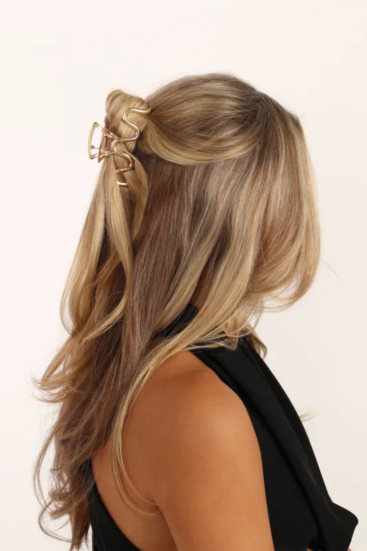 Cecilia Hair Clip - Gold sold by Petal & Pup