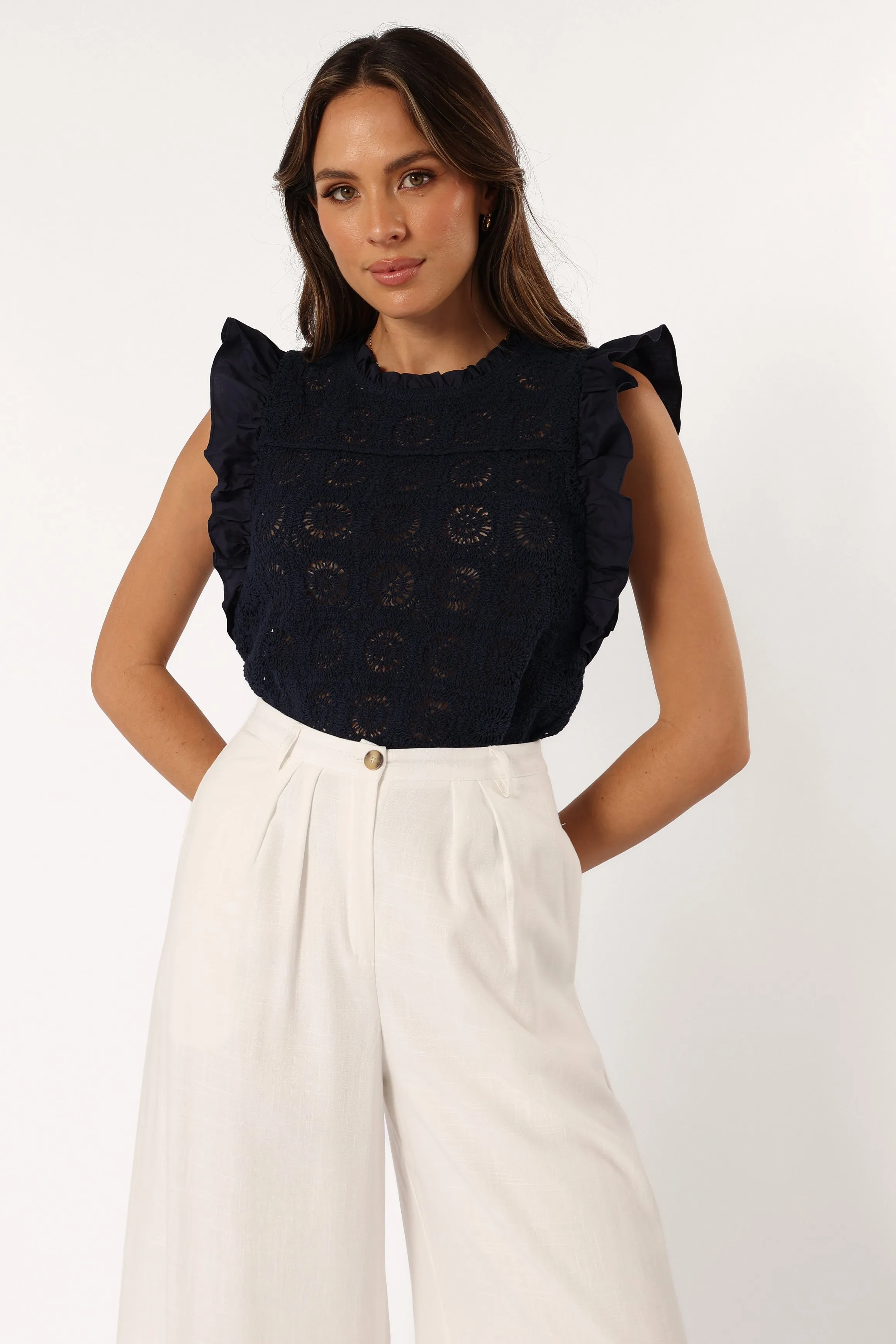 Fiona Knit Top - Navy sold by Petal & Pup product image thumbnail 2